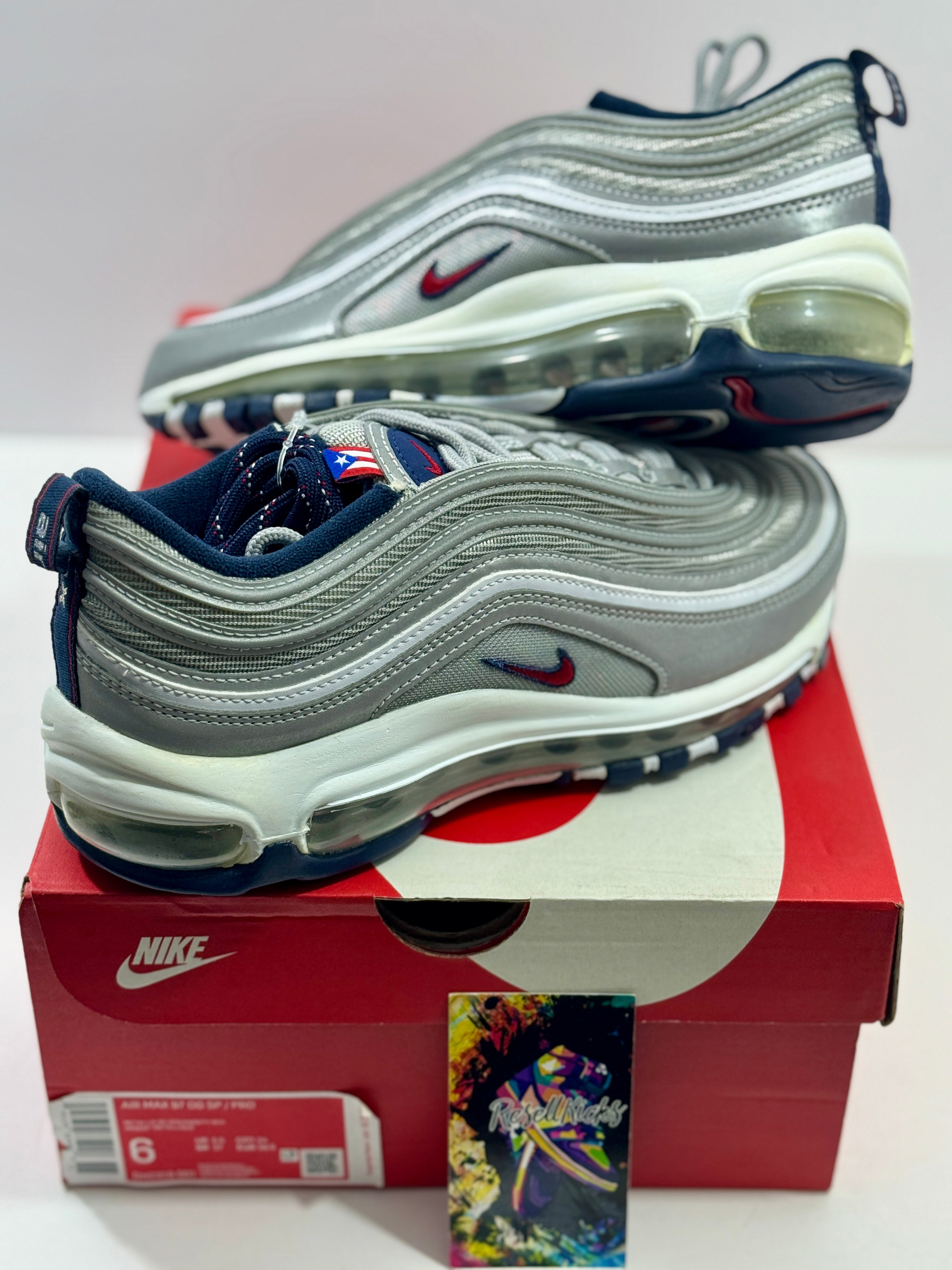NEW SIZE 6 MENS - NIKE AIR MAX 97 OG SP/PRD "PUERTO RICO" 2021