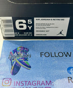 USED SIZE 6.5 YOUTH - AIR JORDAN 6 RETRO "SPORT BLUE" 2014