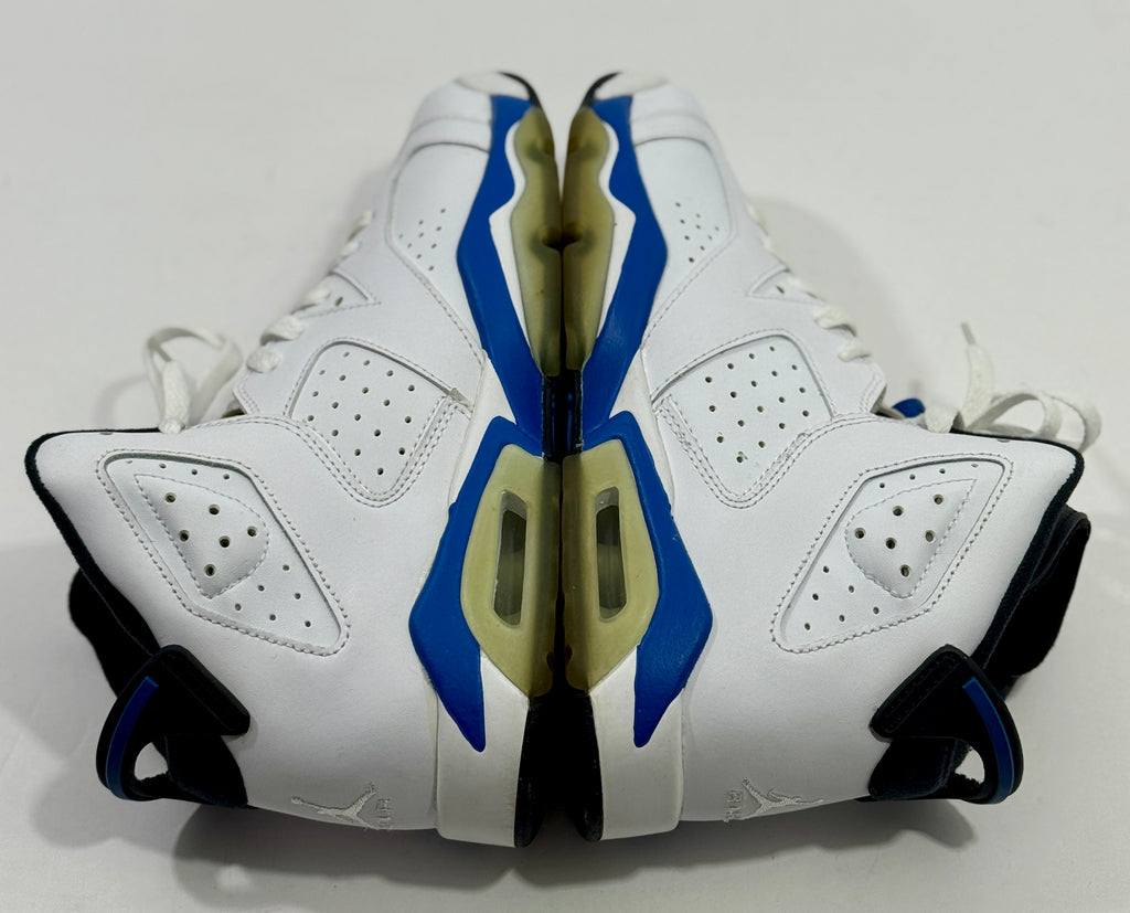 USED SIZE 6.5 YOUTH - AIR JORDAN 6 RETRO BG "SPORT BLUE" 2014