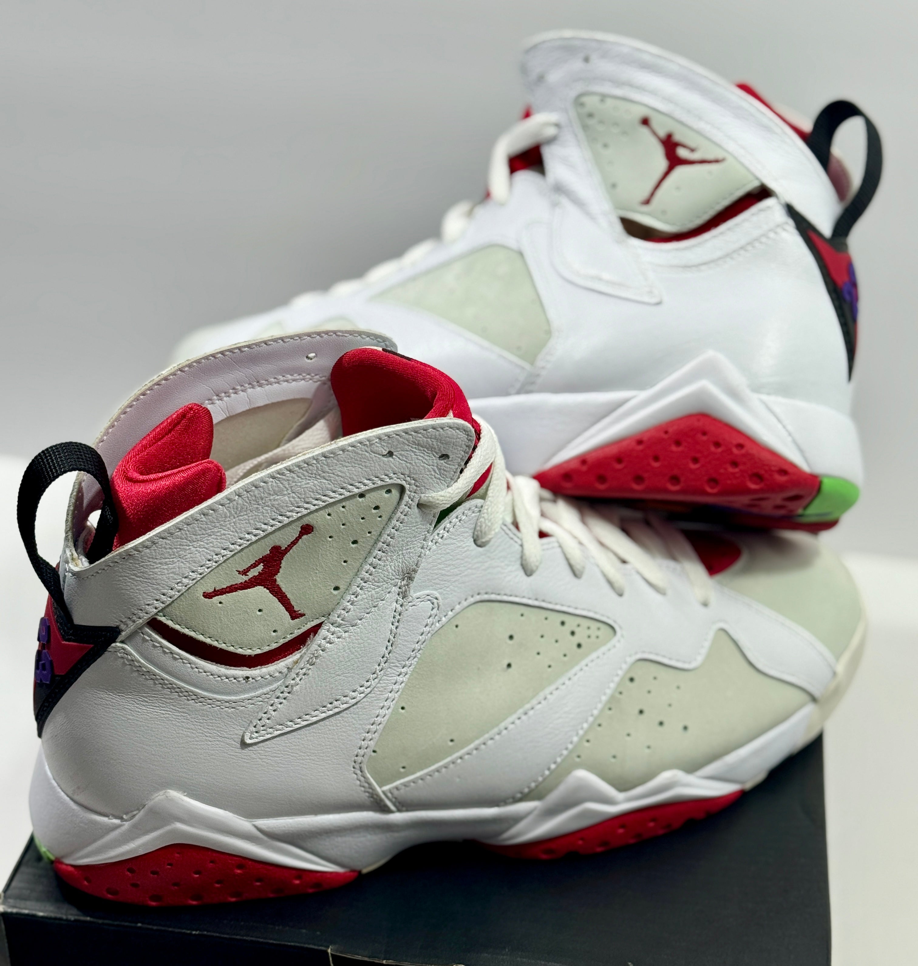 USED SIZE 10 MENS - AIR JORDAN 7 RETRO "HARE" 2015