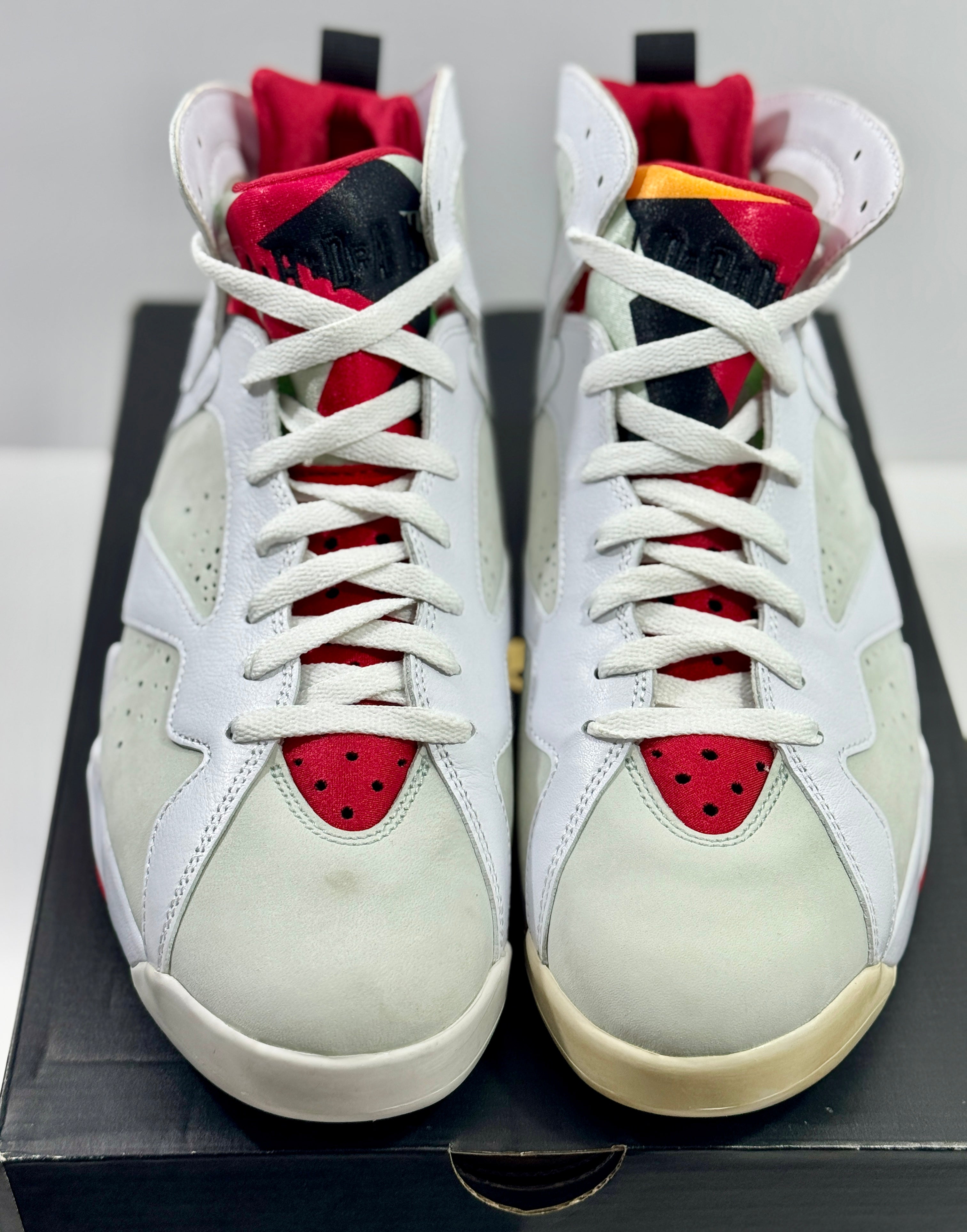 USED SIZE 10 MENS - AIR JORDAN 7 RETRO "HARE" 2015