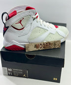 USED SIZE 10 MENS - AIR JORDAN 7 RETRO "HARE" 2015