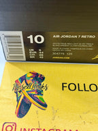 USED SIZE 10 MENS - AIR JORDAN 7 RETRO "HARE" 2015