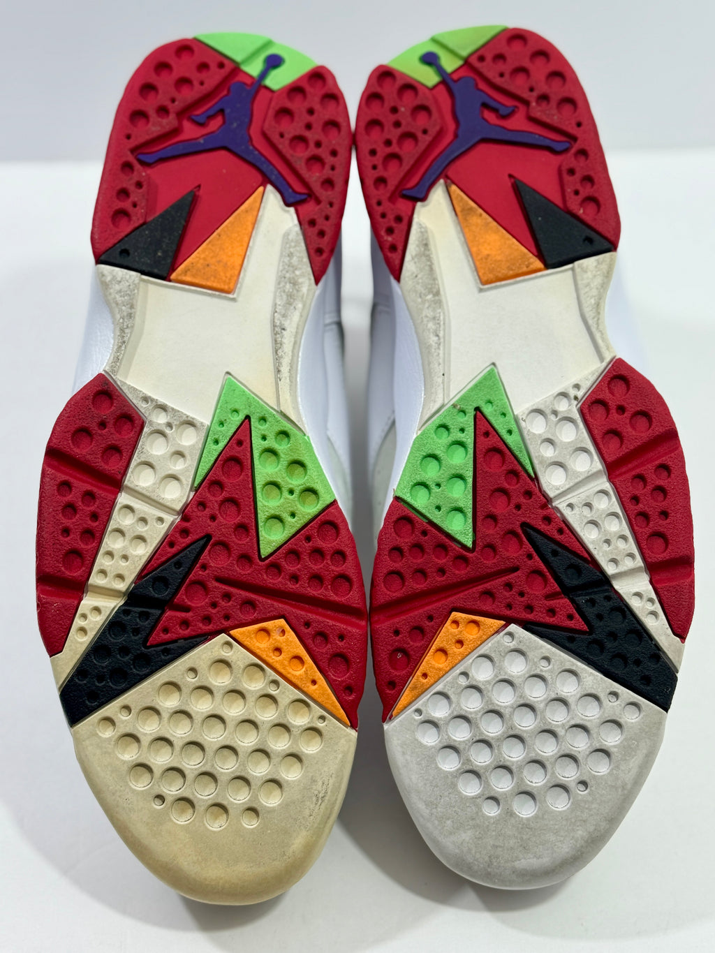 USED SIZE 10 MENS - AIR JORDAN 7 RETRO "HARE" 2015