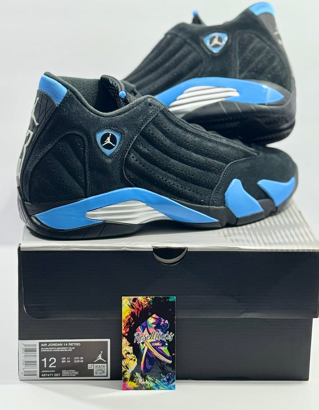 NEW SIZE 12 MENS - AIR JORDAN 14 RETRO "BLACK UNIVERSITY BLUE" 2026