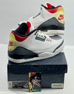 NEW W/DEFECTS SIZE 8 MENS - AIR JORDAN 3 RETRO SE "FIRE RED DENIM" 2020