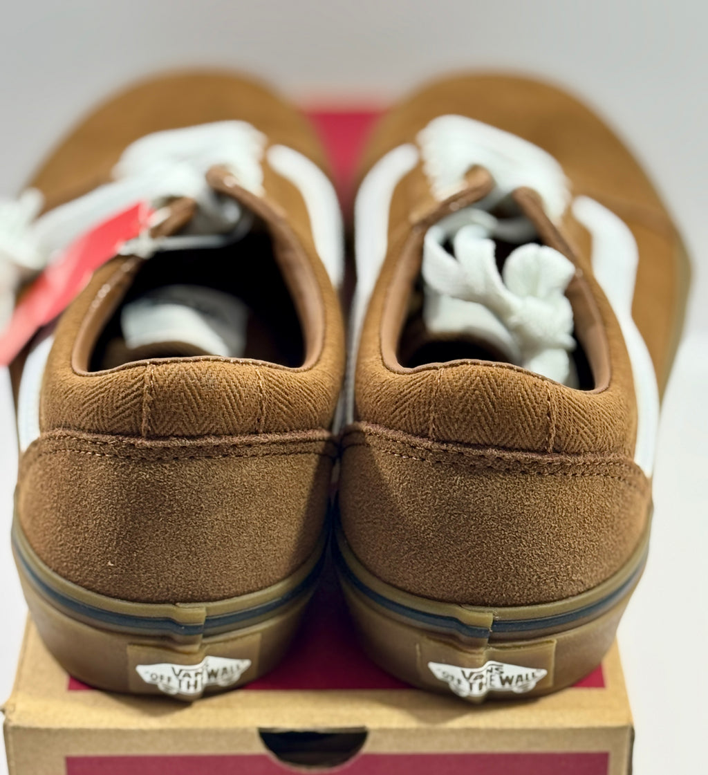NEW SIZE 5 YOUTH - VANS WARD "HERRINGBONE DACHSHUND GUM" 2022