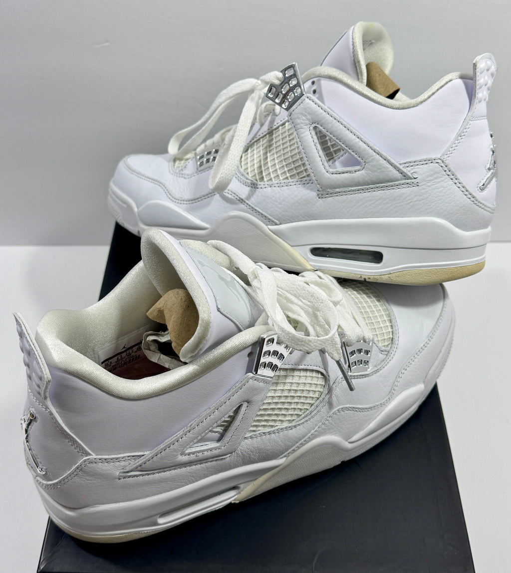 USED SIZE 10.5 MENS - AIR JORDAN 4 RETRO "PURE MONEY" 2017