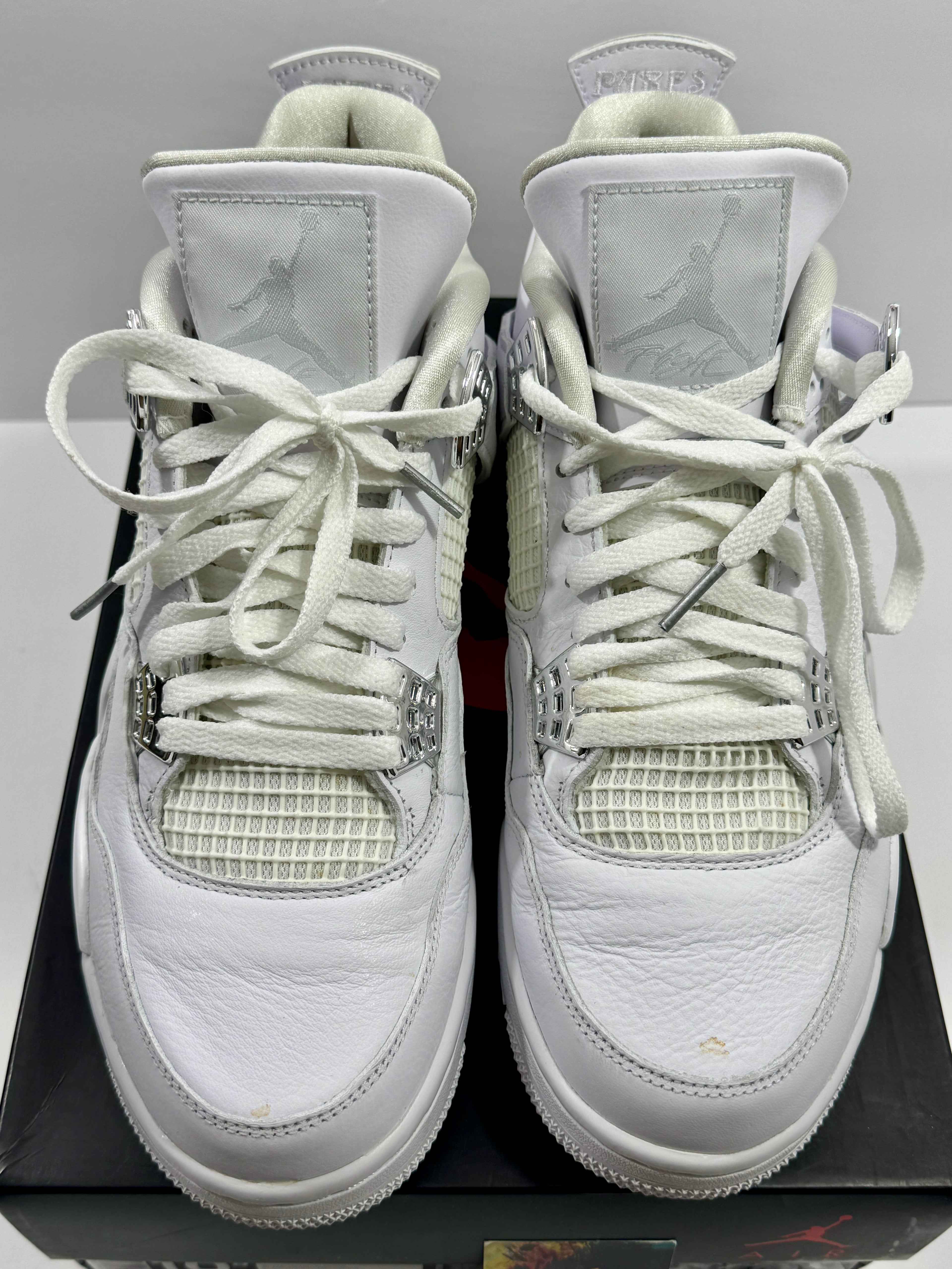 USED SIZE 10.5 MENS - AIR JORDAN 4 RETRO "PURE MONEY" 2017
