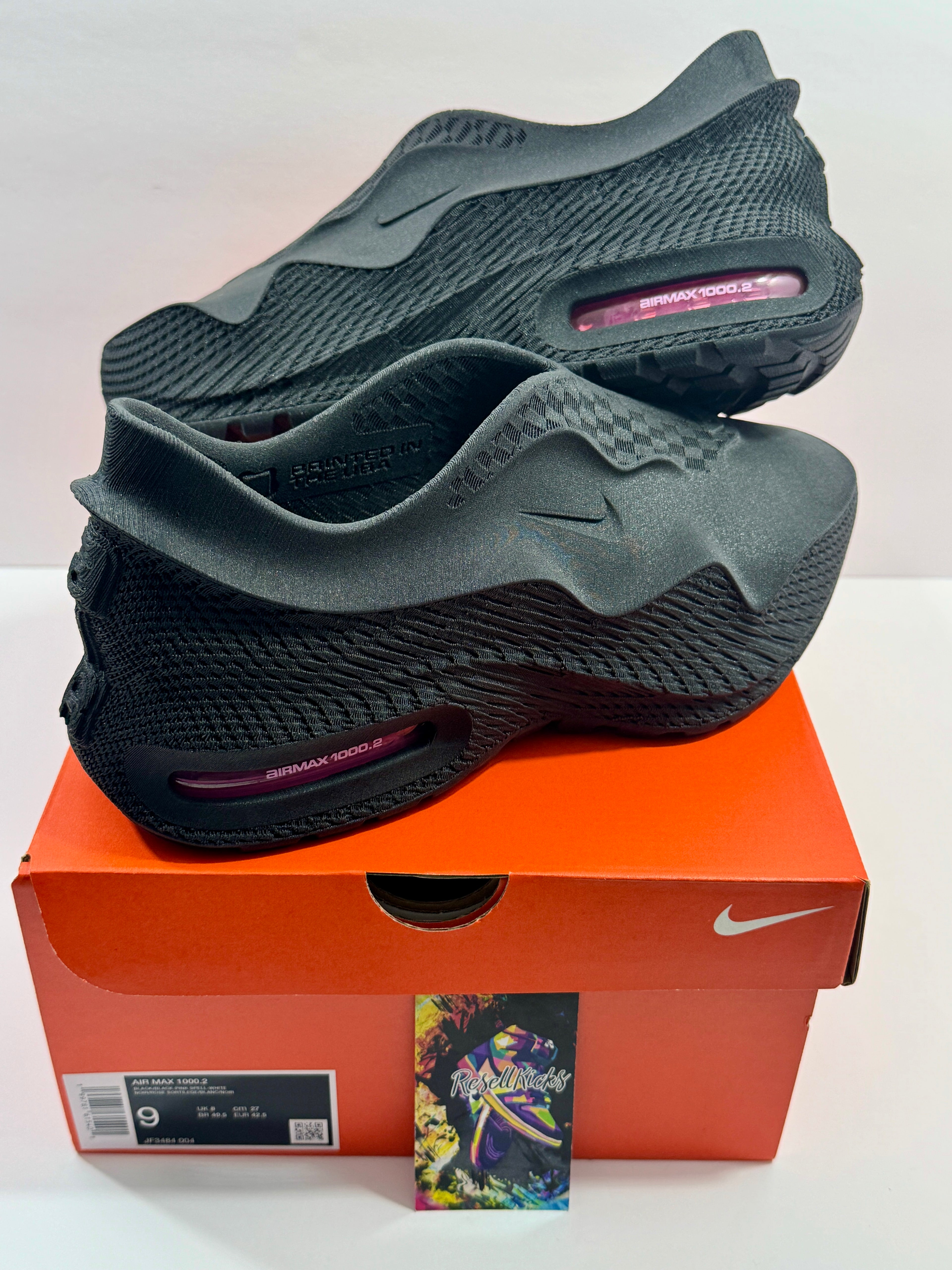 NEW SIZE 9 MENS -NIKE AIRMAX 1000.2 "BLACK PINK SPELL" 2026