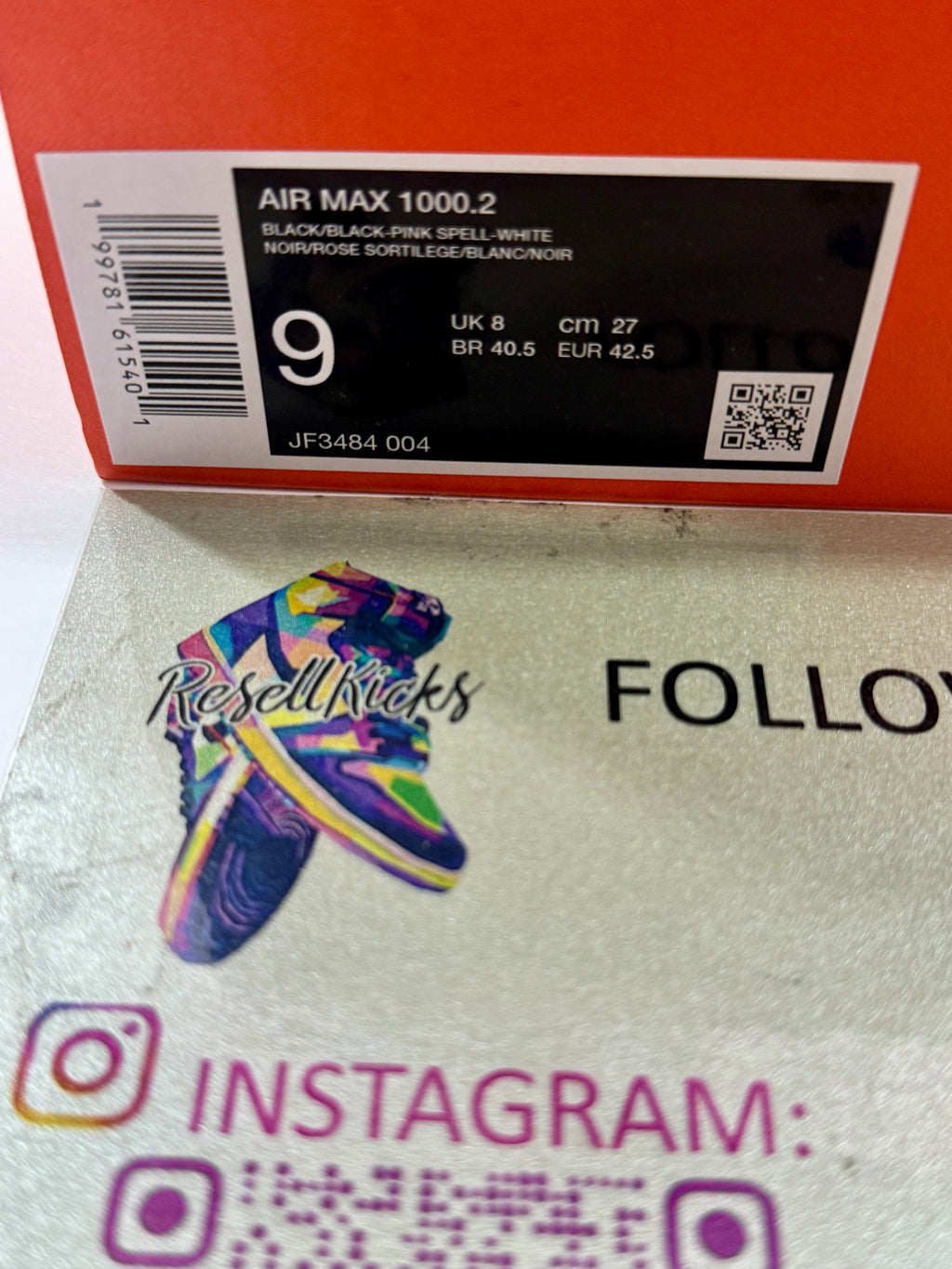 NEW SIZE 9 MENS -NIKE AIRMAX 1000.2 "BLACK PINK SPELL" 2026