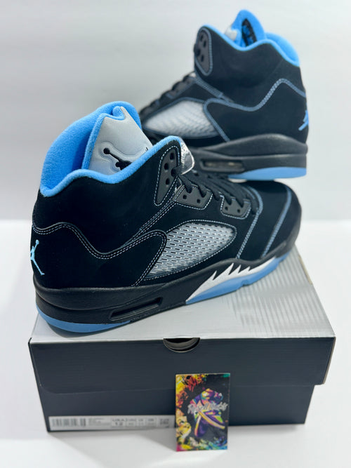 NEW SIZE 12 MENS - AIR JORDAN 5 RETRO "BLACK UNIVERSITY BLUE" 2026