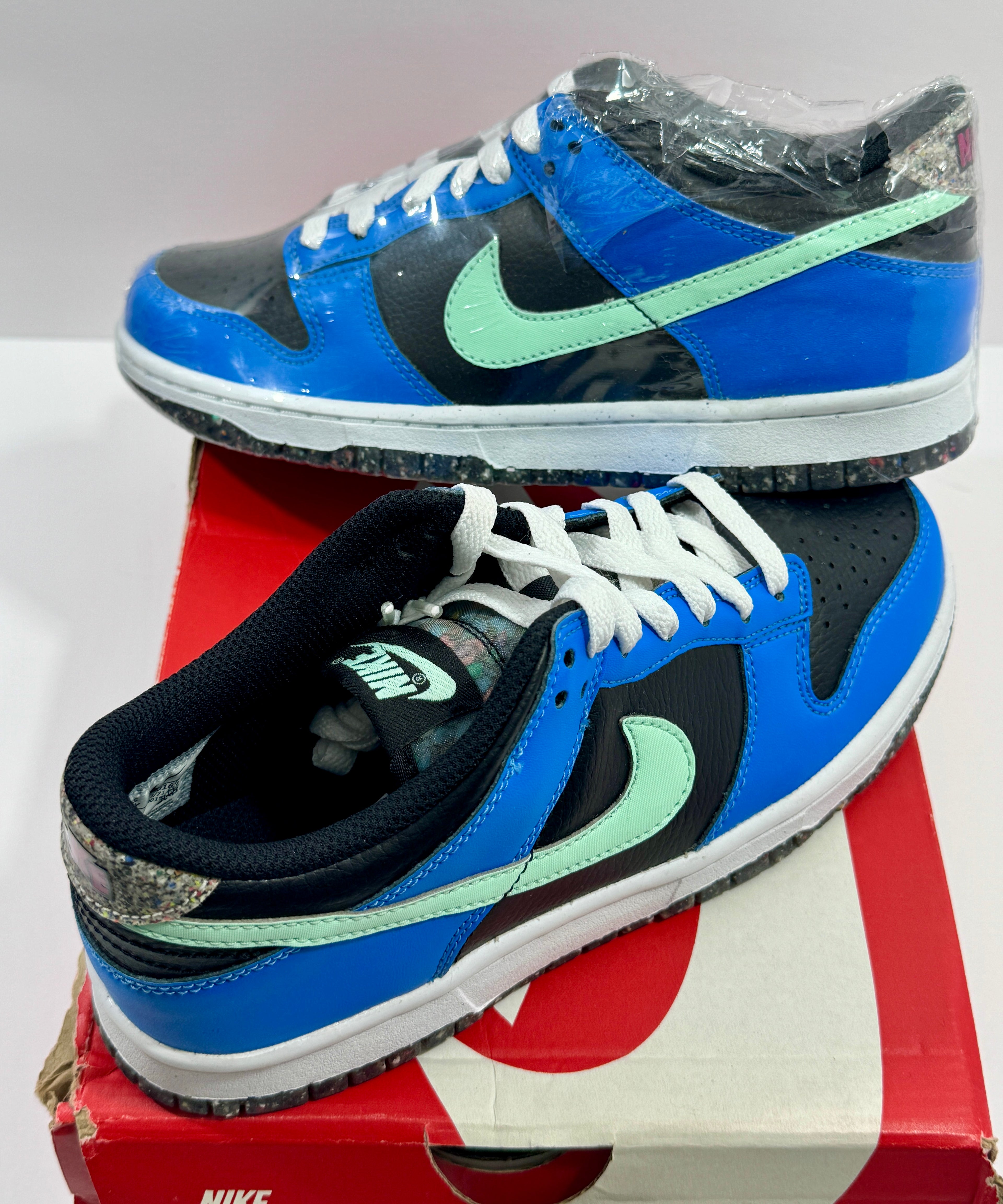 NEW SIZE 5.5 YOUTH - NIKE DUNK LOW CRATER "BLUE BLACK" 2021