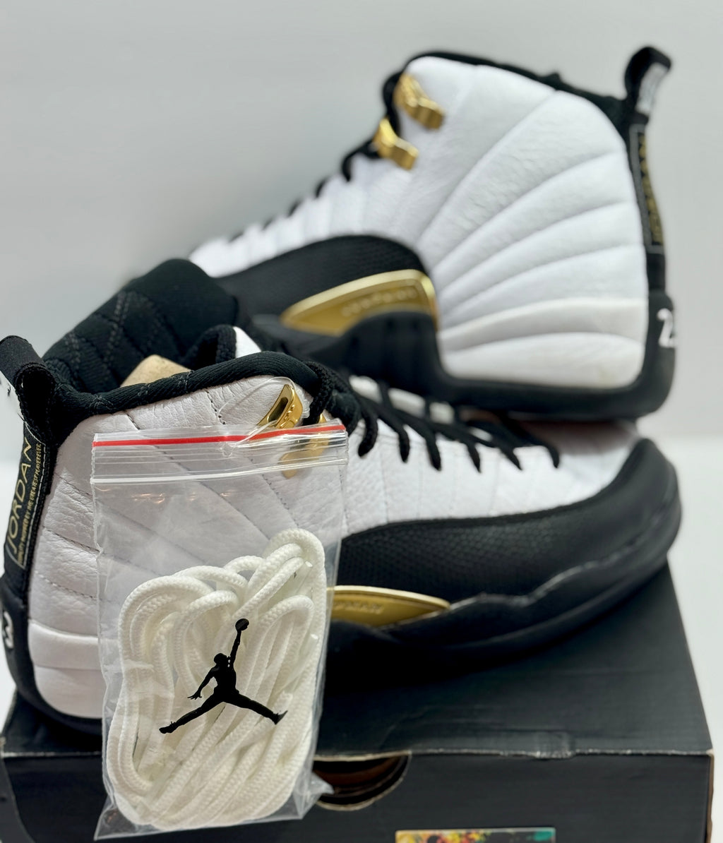 NEW SIZE 4 YOUTH - AIR JORDAN 12 RETRO "ROYALTY TAXI" 2021