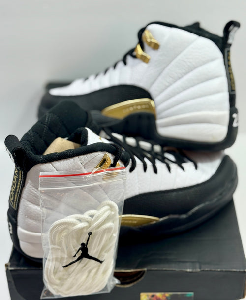 NEW SIZE 4 YOUTH - AIR JORDAN 12 RETRO "ROYALTY TAXI" 2021