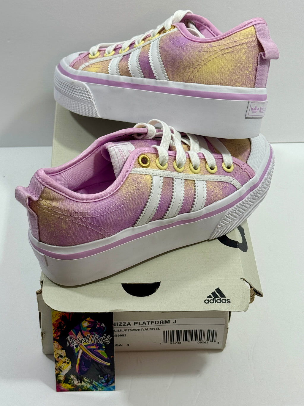 NEW SIZE 4 YOUTH -ADIDAS NIZZA PLATFORM J