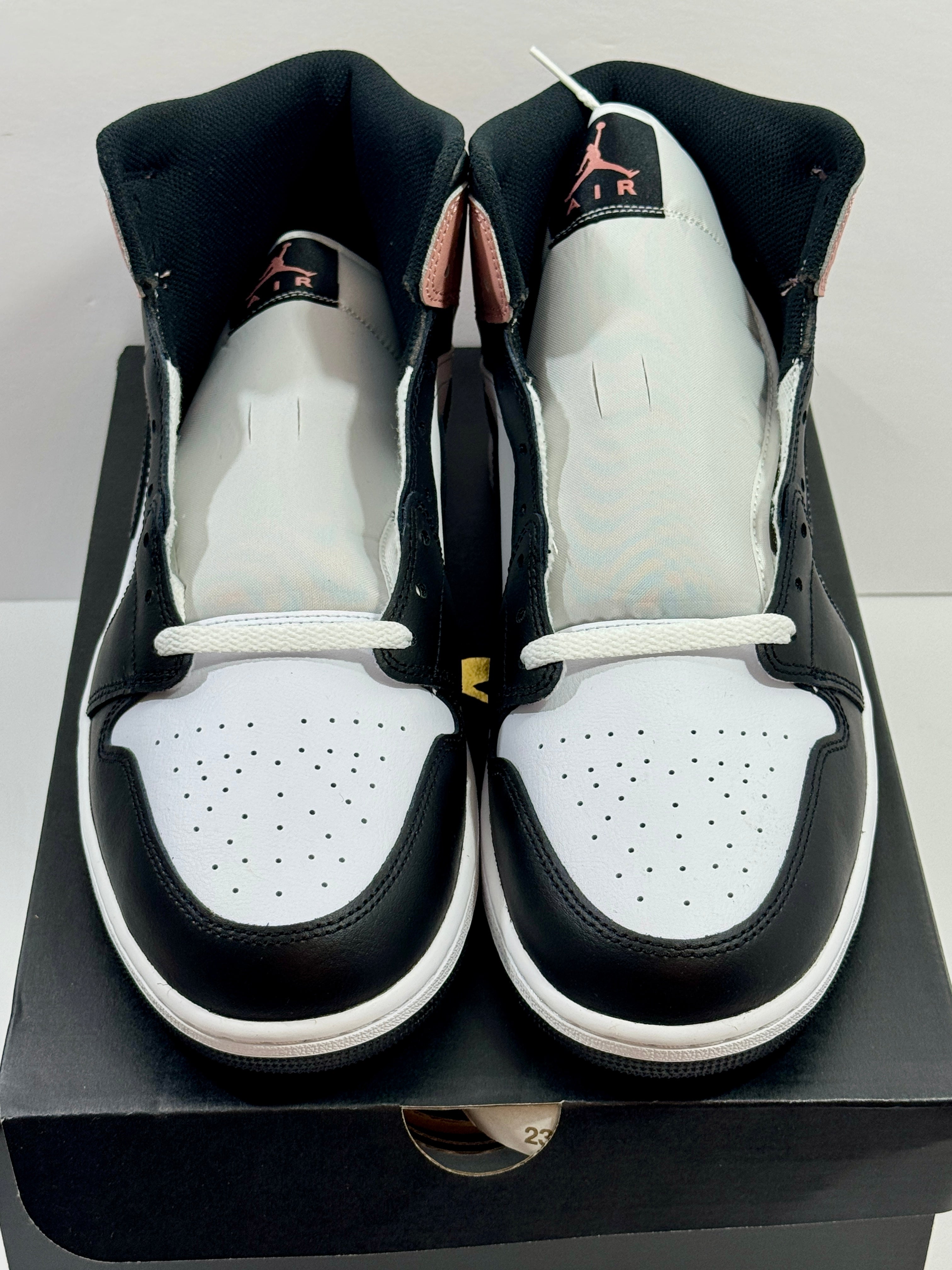 NEW SIZE 14 MENS - AIR JORDAN 1 MID "WHITE RUST PINK BLACK" 2025