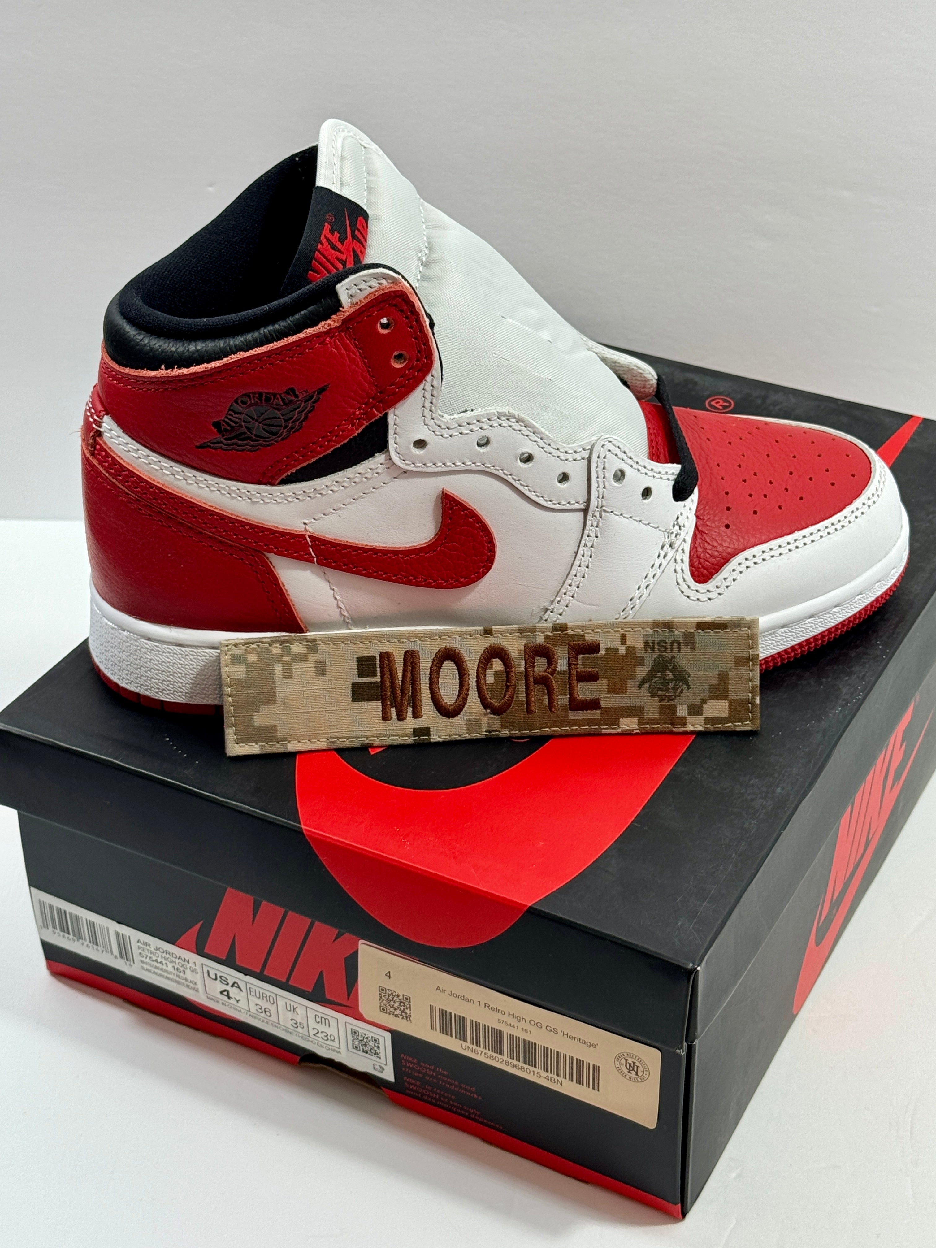 NEW SIZE 4.5 YOUTH - AIR JORDAN 1 RETRO HIGH OG "HERITAGE" 2022
