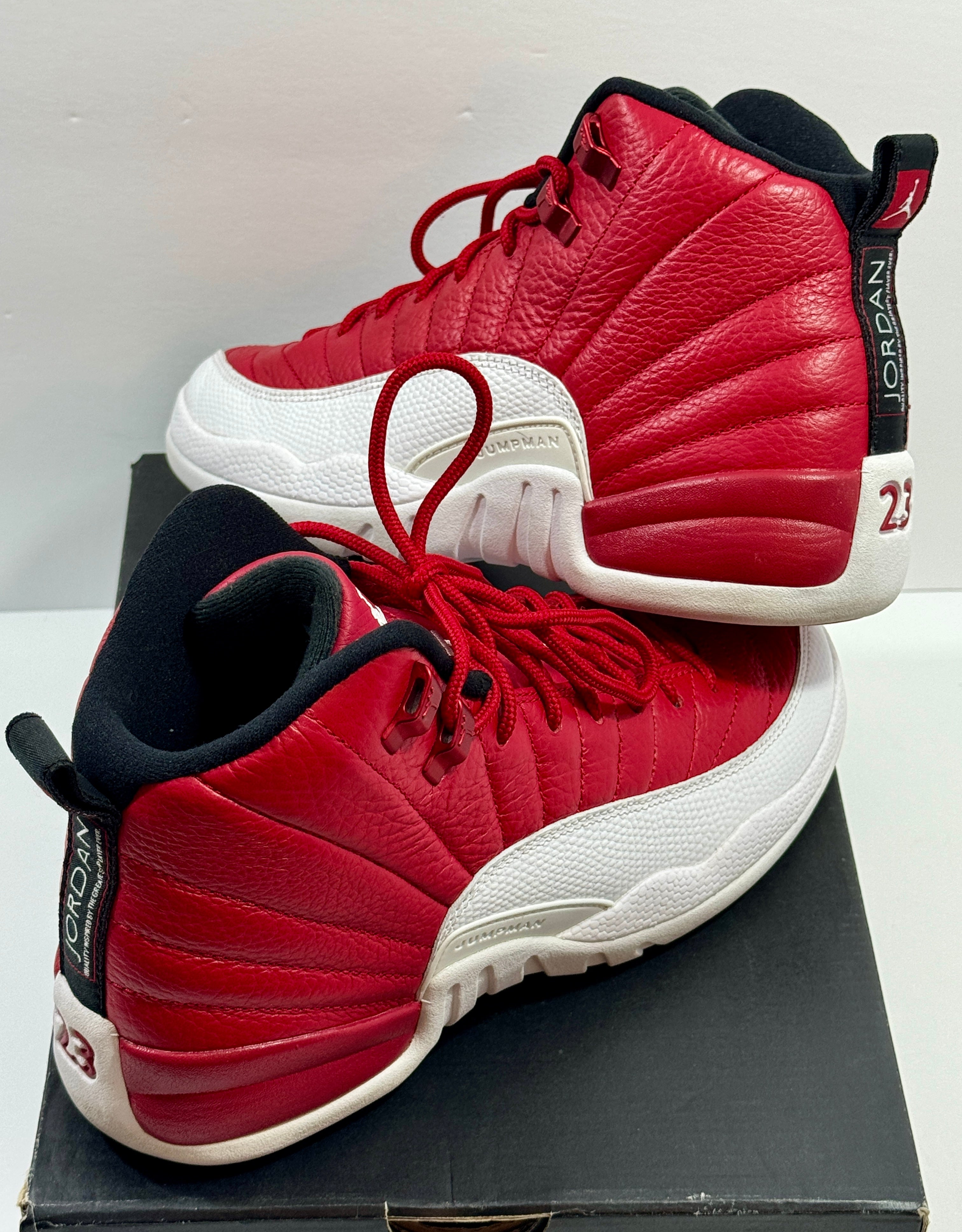 USED SIZE 6.5 YOUTH - AIR JORDAN 12 RETRO "GYM RED" 2016 GS