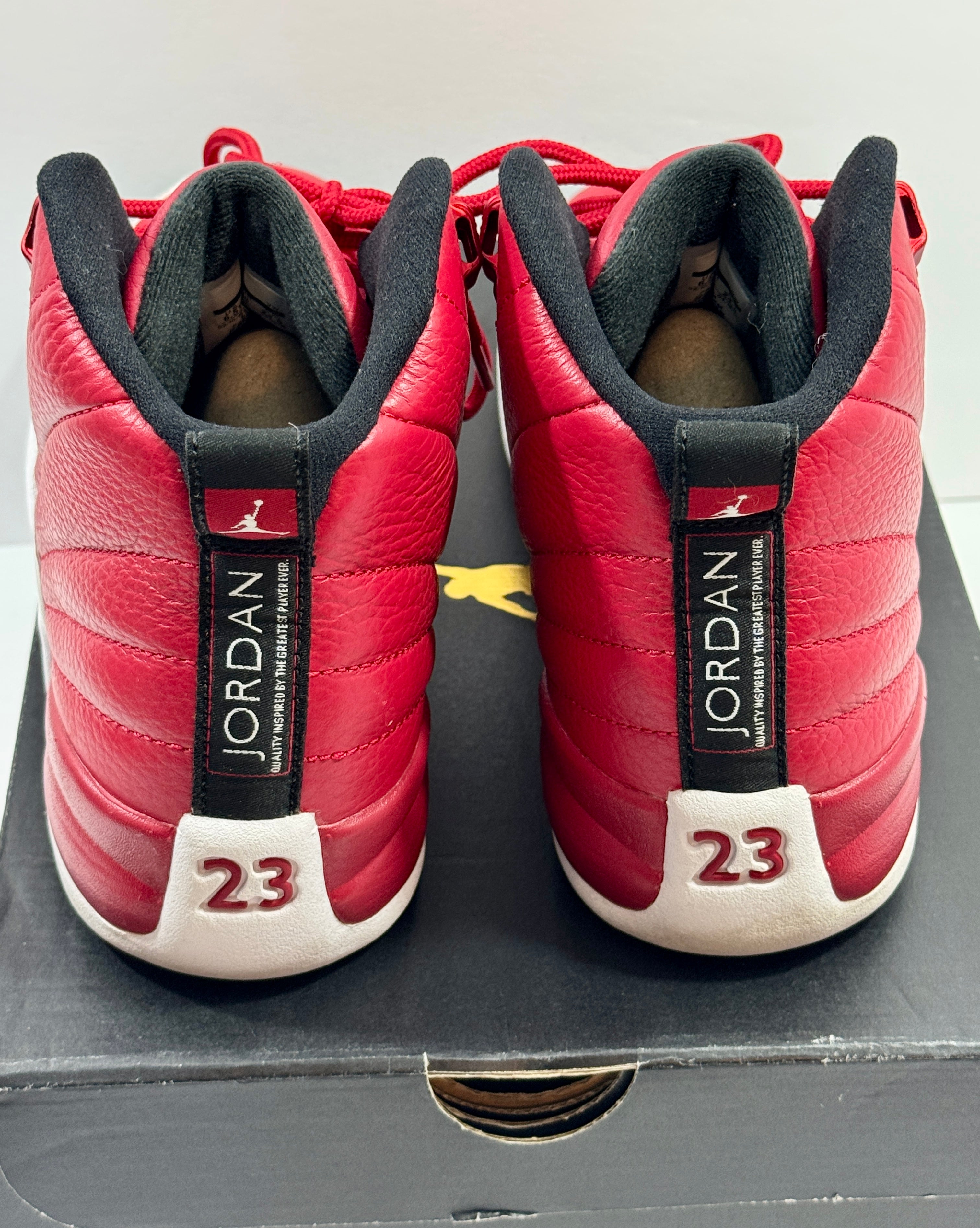 USED SIZE 6.5 YOUTH - AIR JORDAN 12 RETRO "GYM RED" 2016 GS