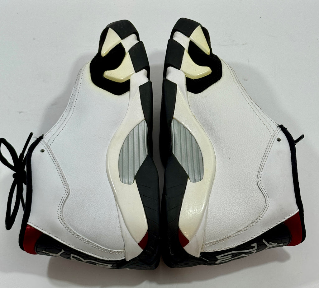 USED SIZE 6.5 YOUTH - AIR JORDAN 14 RETRO GS "BLACK TOE" 2014