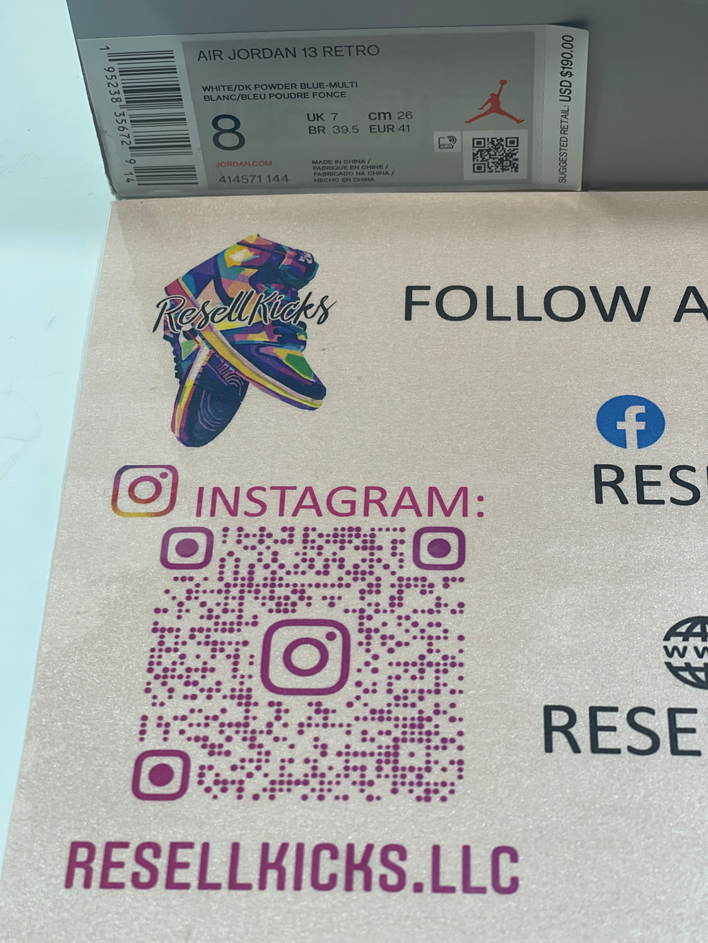 NEW SIZE 8 MENS - AIR JORDAN 13 RETRO "OBSIDIAN" 2021