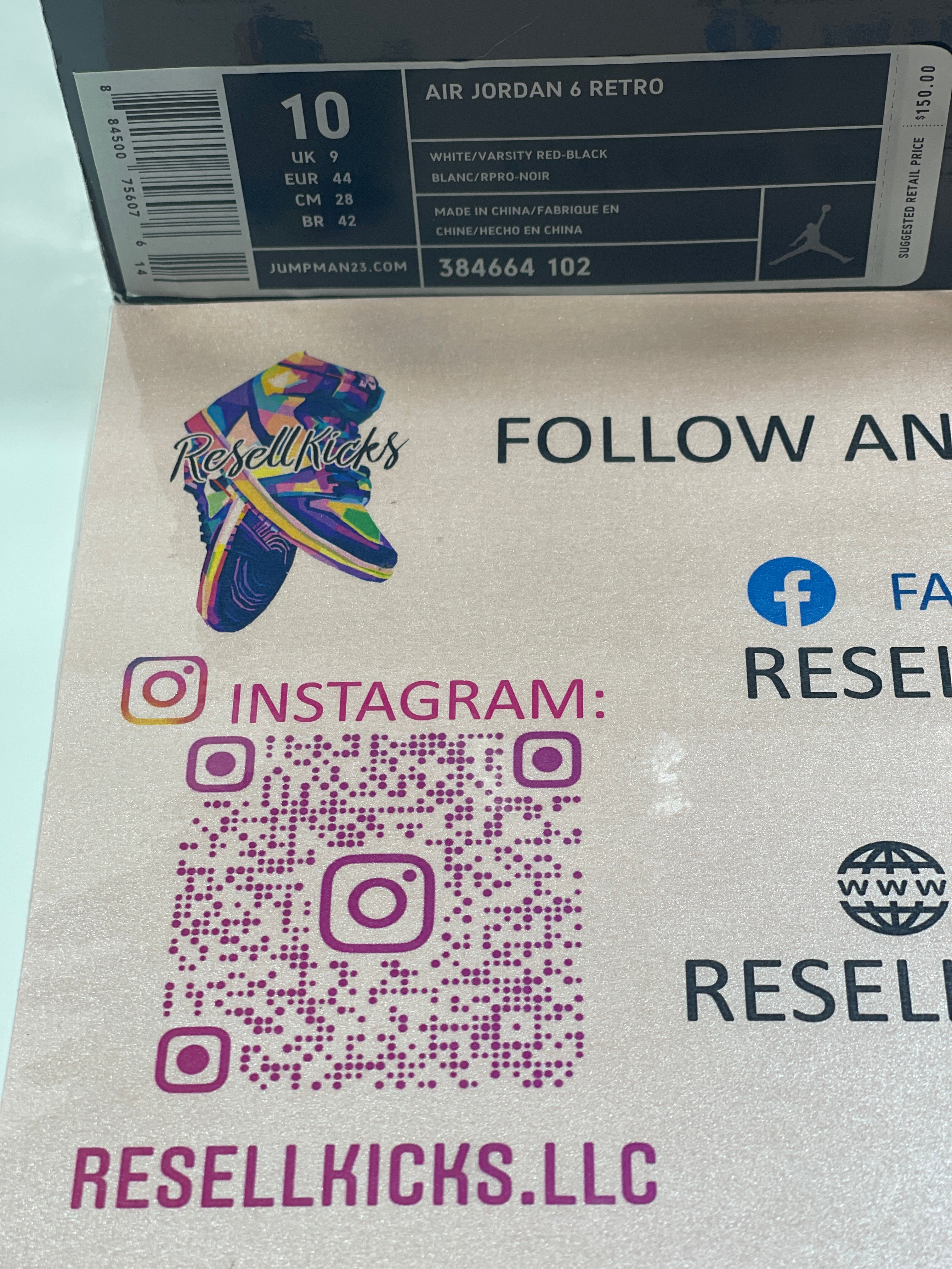 NEW SIZE 10 MENS - AIR JORDAN 6 RETRO "BULLS" 2010