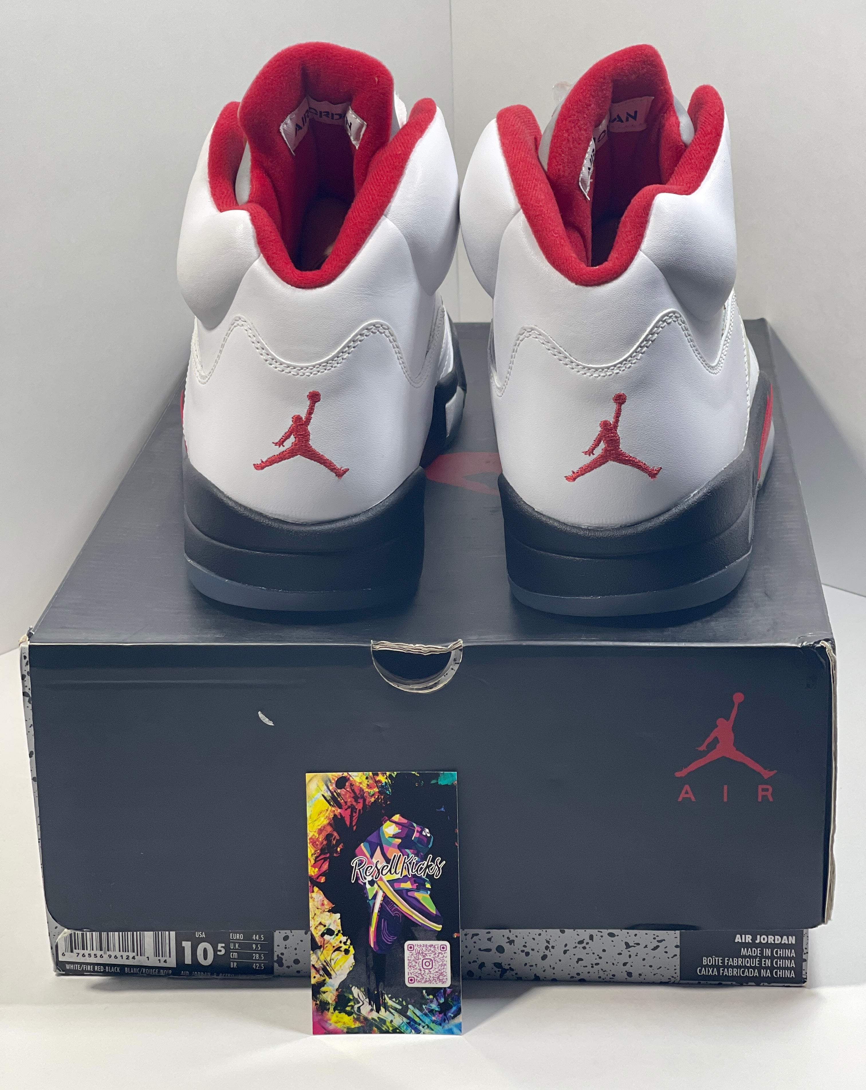 NEW SIZE 10.5 MENS - AIR JORDAN 5 RETRO "FIRE RED" 2013