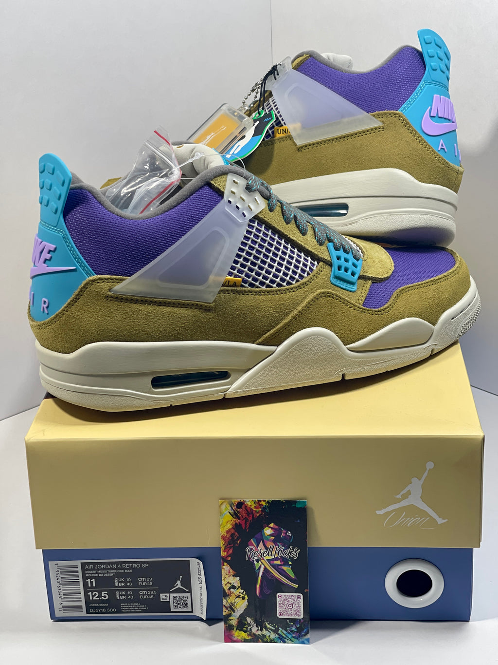 NEW SIZE 11 MENS - AIR JORDAN 4 RETRO X UNION LA "DESERT MOSS" 2021