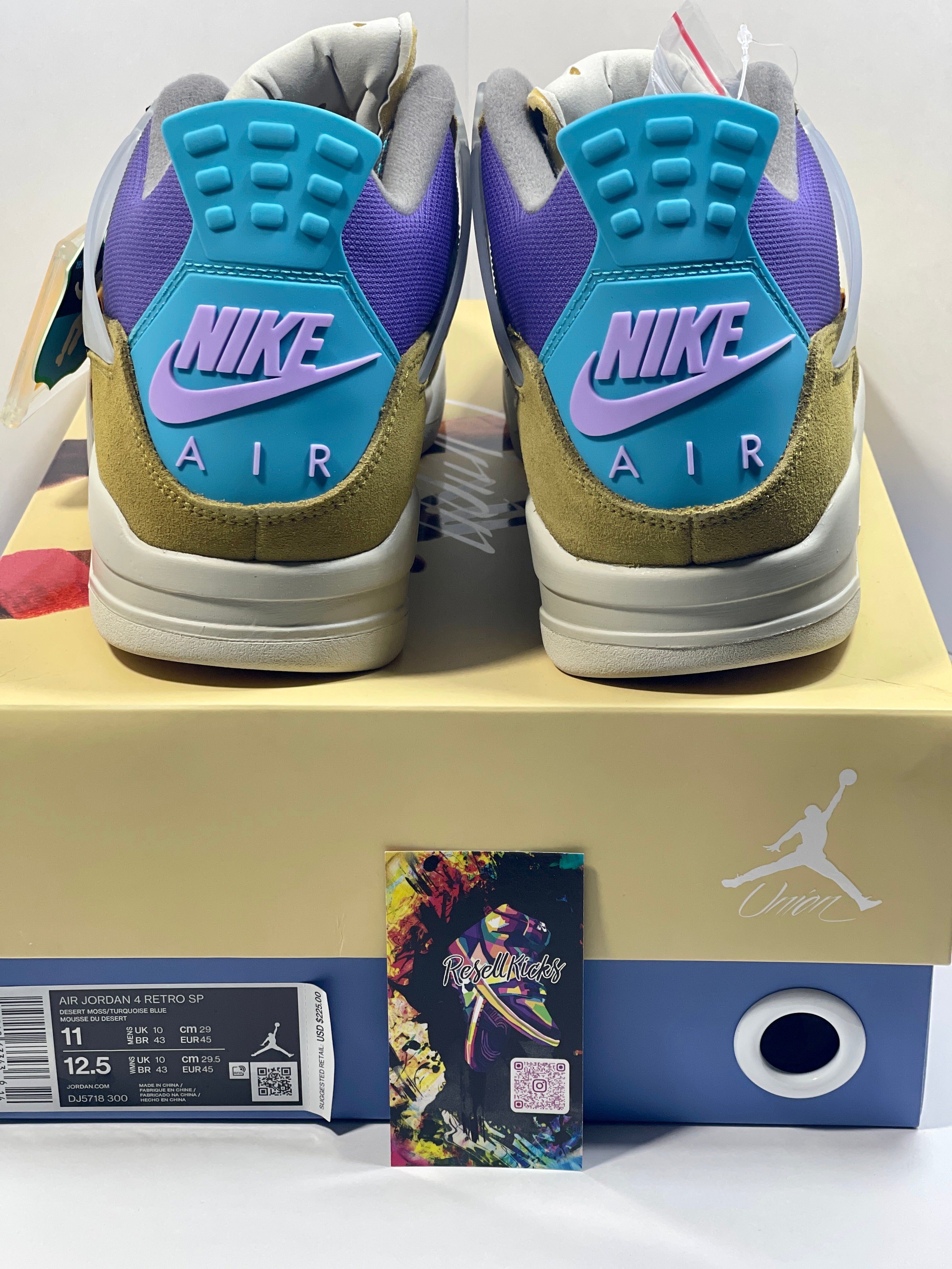 NEW SIZE 11 MENS - AIR JORDAN 4 RETRO X UNION LA "DESERT MOSS" 2021