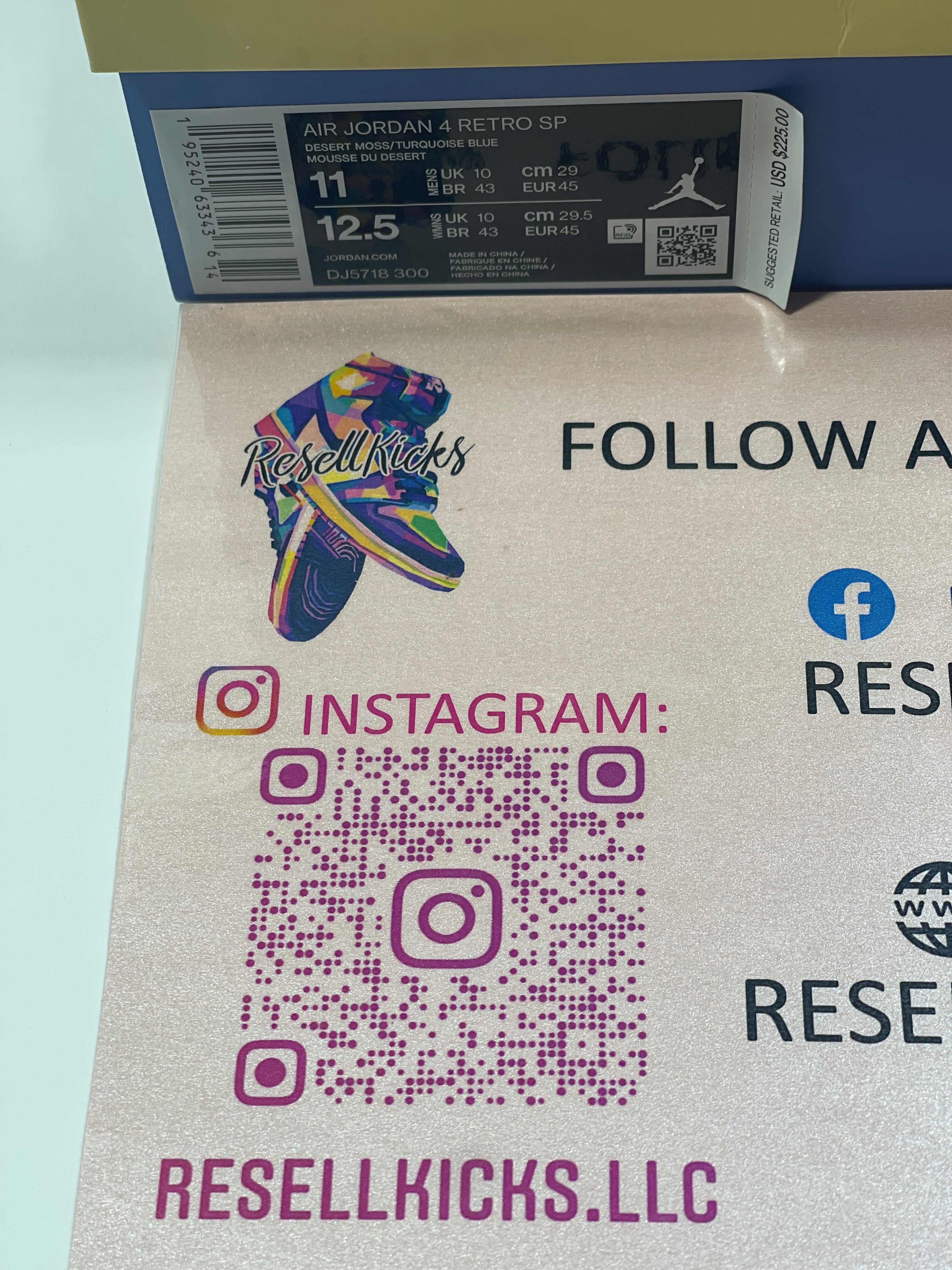 NEW SIZE 11 MENS - AIR JORDAN 4 RETRO X UNION LA "DESERT MOSS" 2021