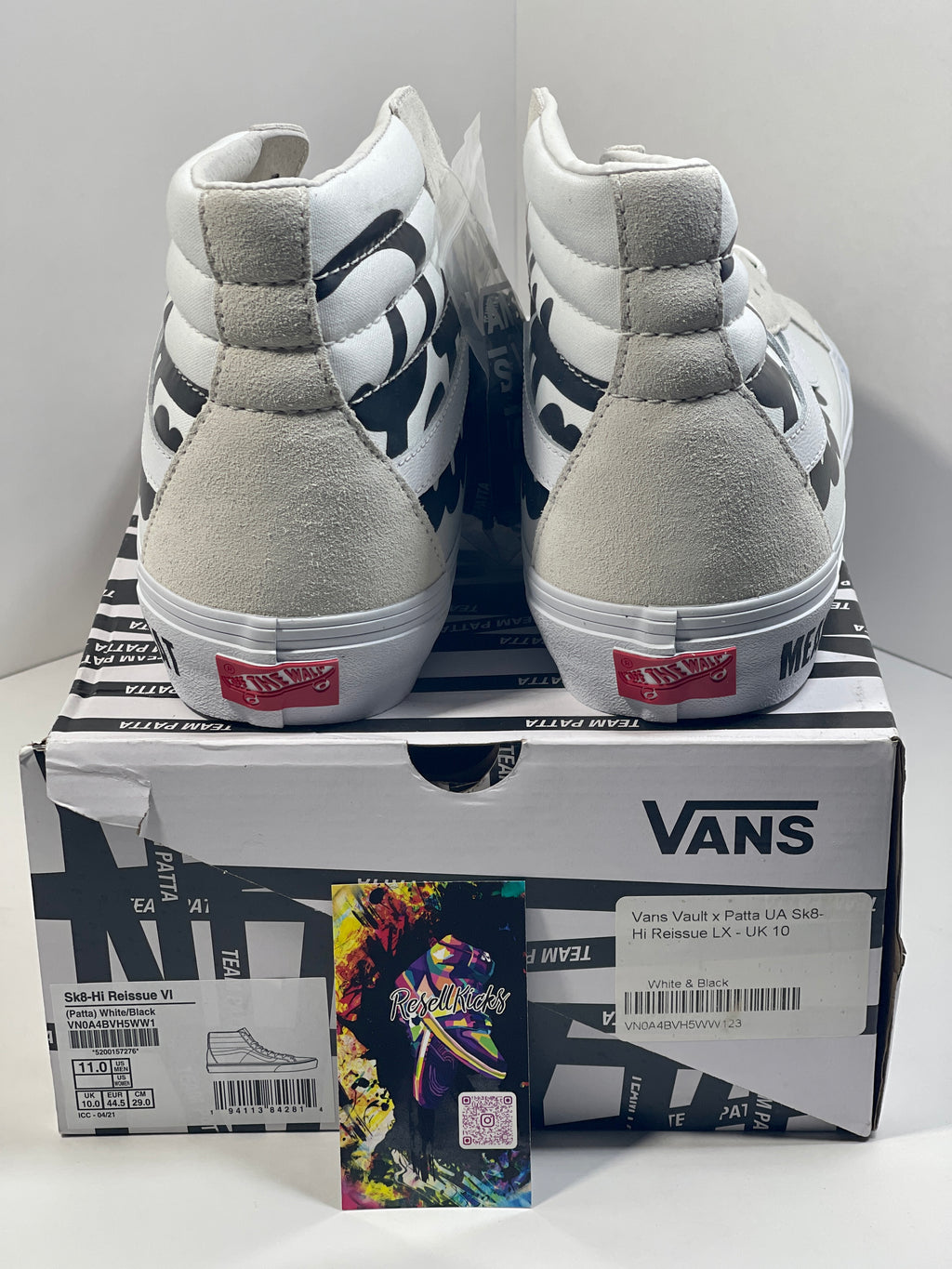 NEW SIZE 11 MENS - VANS UA SK8-HI REISSUE VLT LX PATTA "MEAN EYED CAT WHITE" 2021