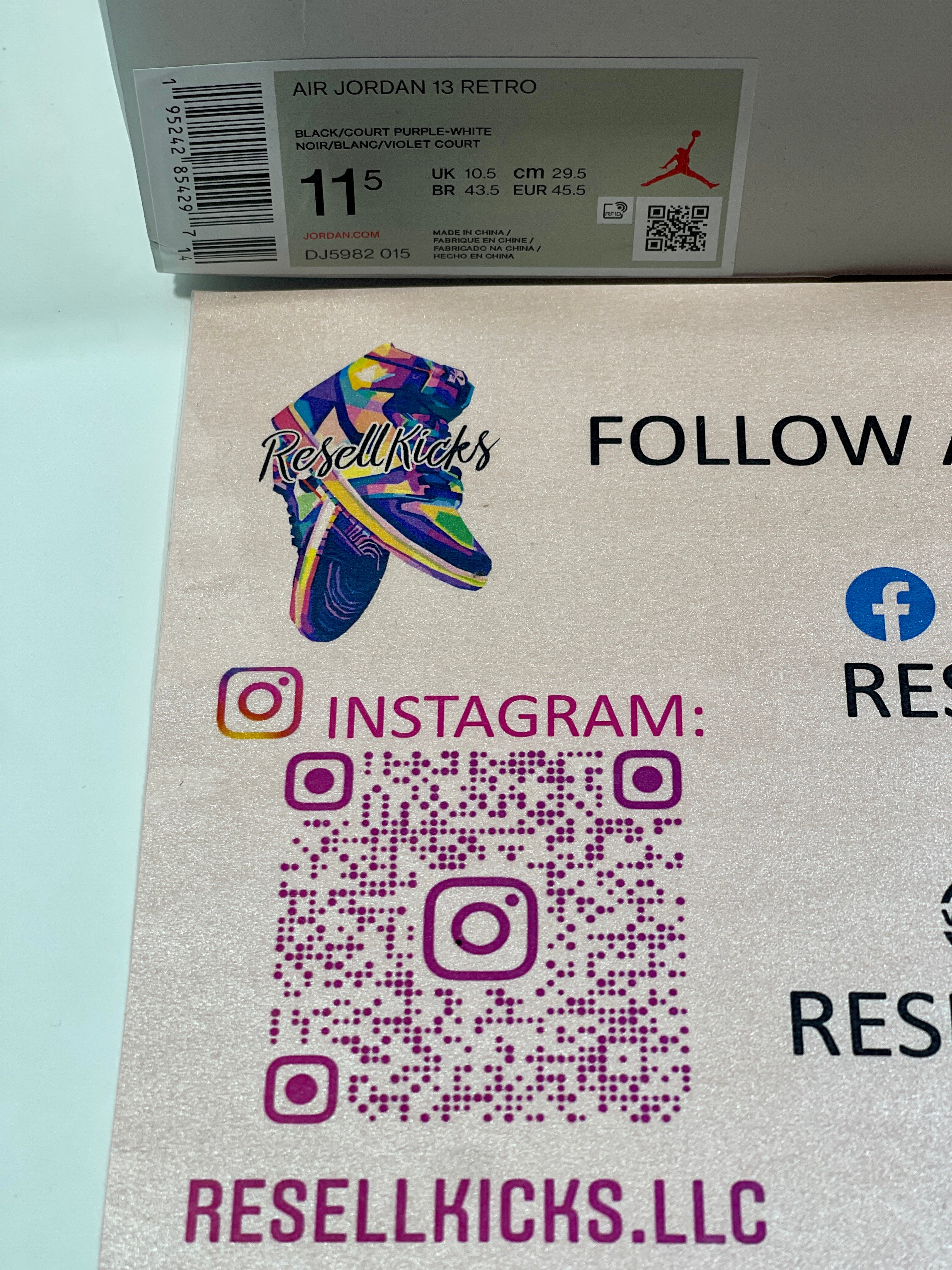 NEW SIZE 11.5 MENS - AIR JORDAN 13 RETRO "COURT PURPLE" 2022