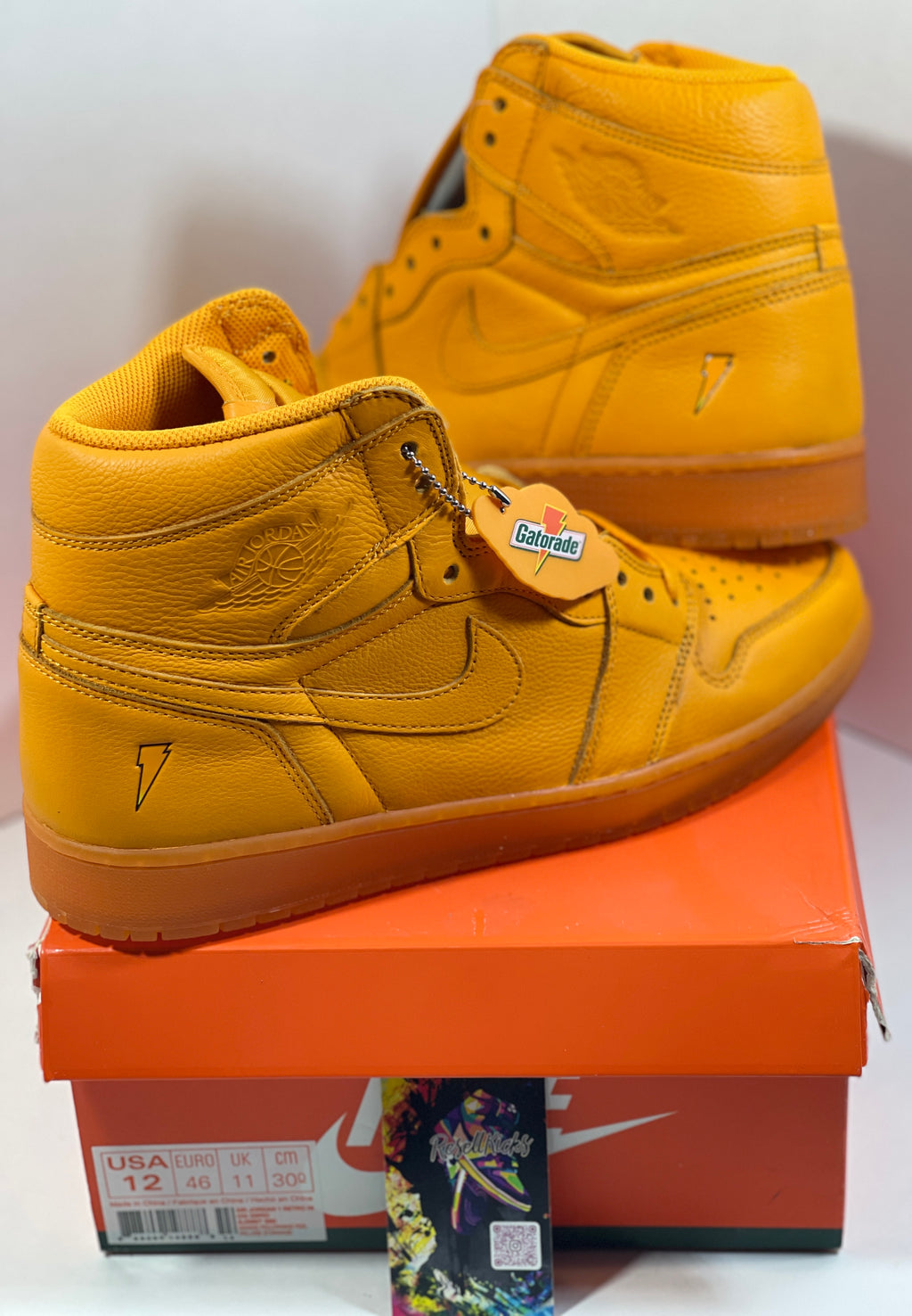 NEW SIZE 12 MENS - AIR JORDAN 1 RETRO HIGH OG G8RD "ORANGE PEEL" 2017