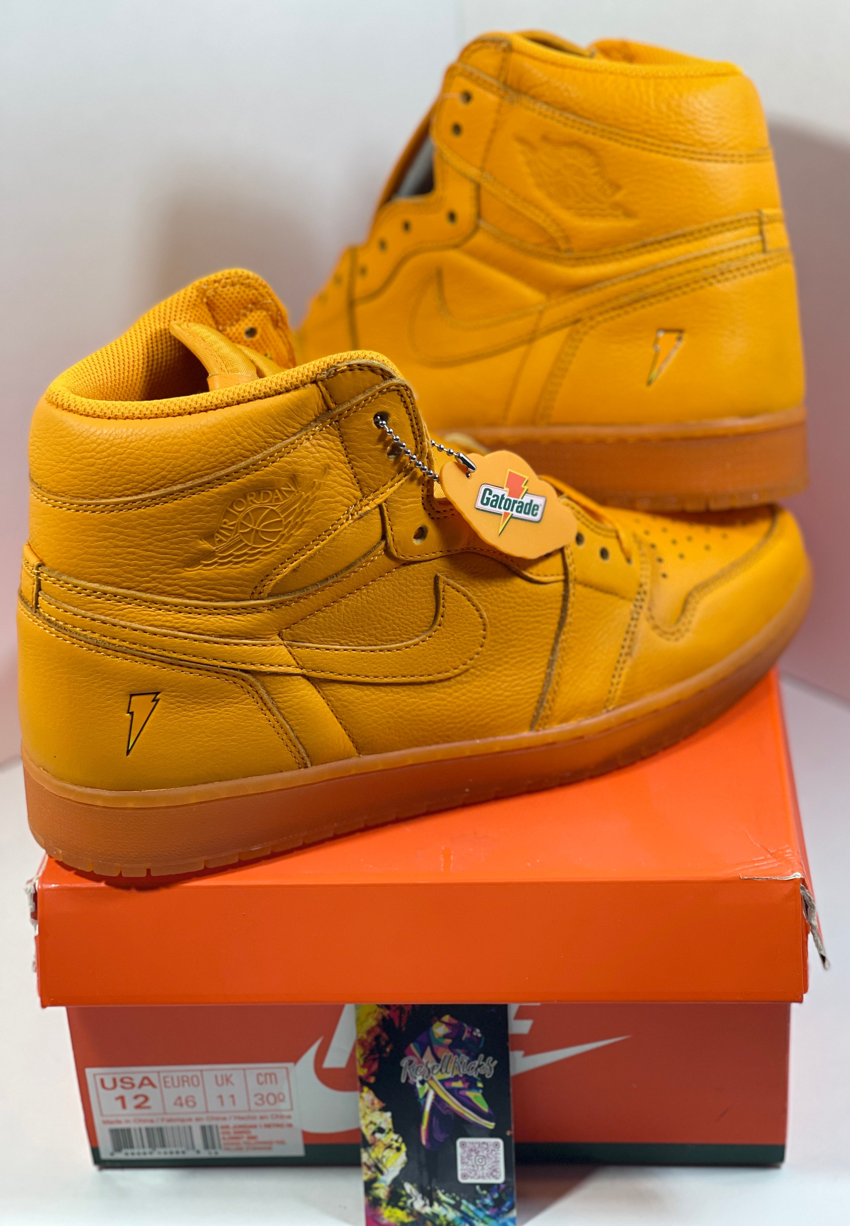 NEW SIZE 12 MENS - AIR JORDAN 1 RETRO HIGH OG G8RD "ORANGE PEEL" 2017