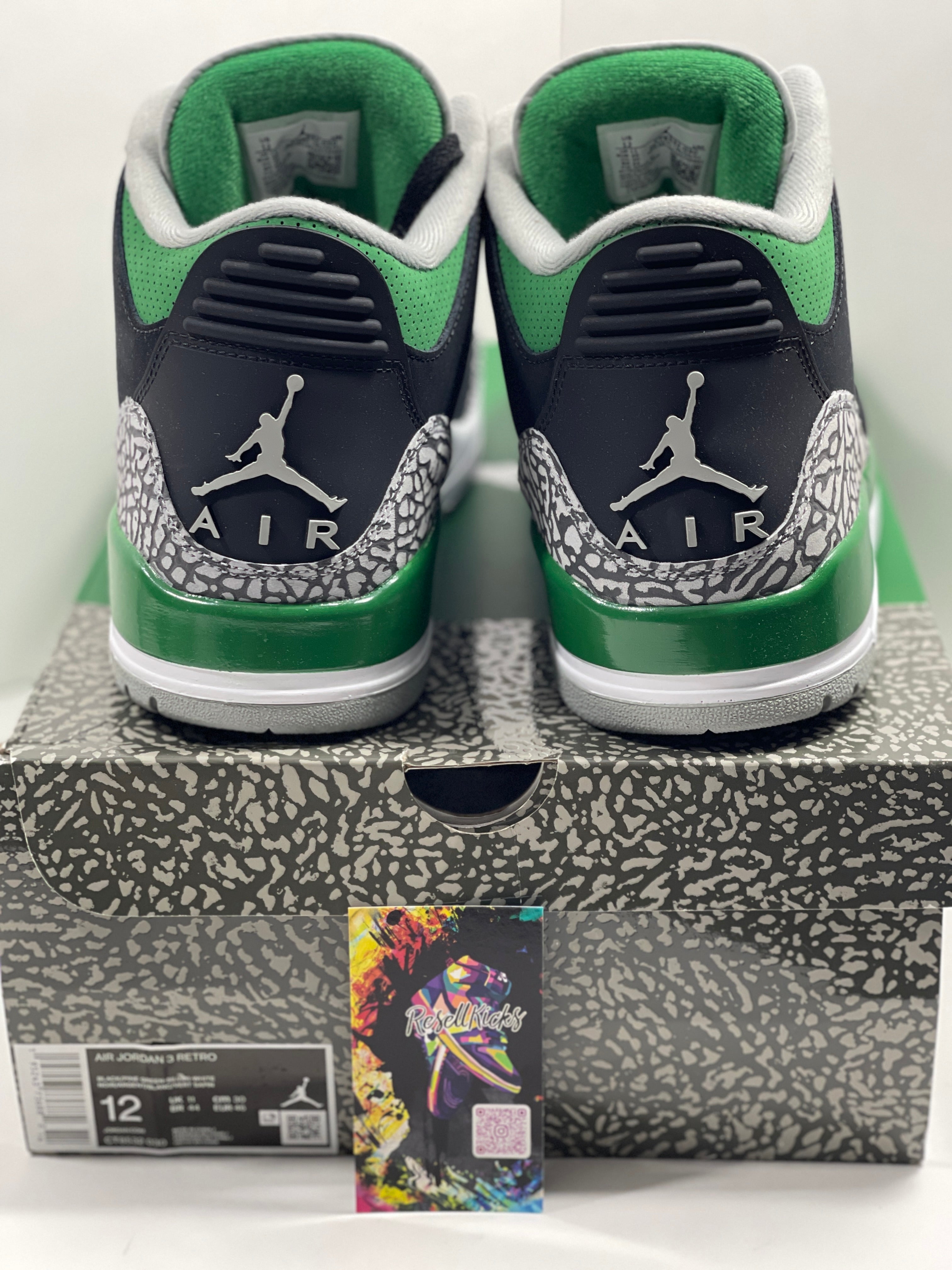 NEW SIZE 12 MENS - AIR JORDAN 3 RETRO "PINE GREEN" 2021