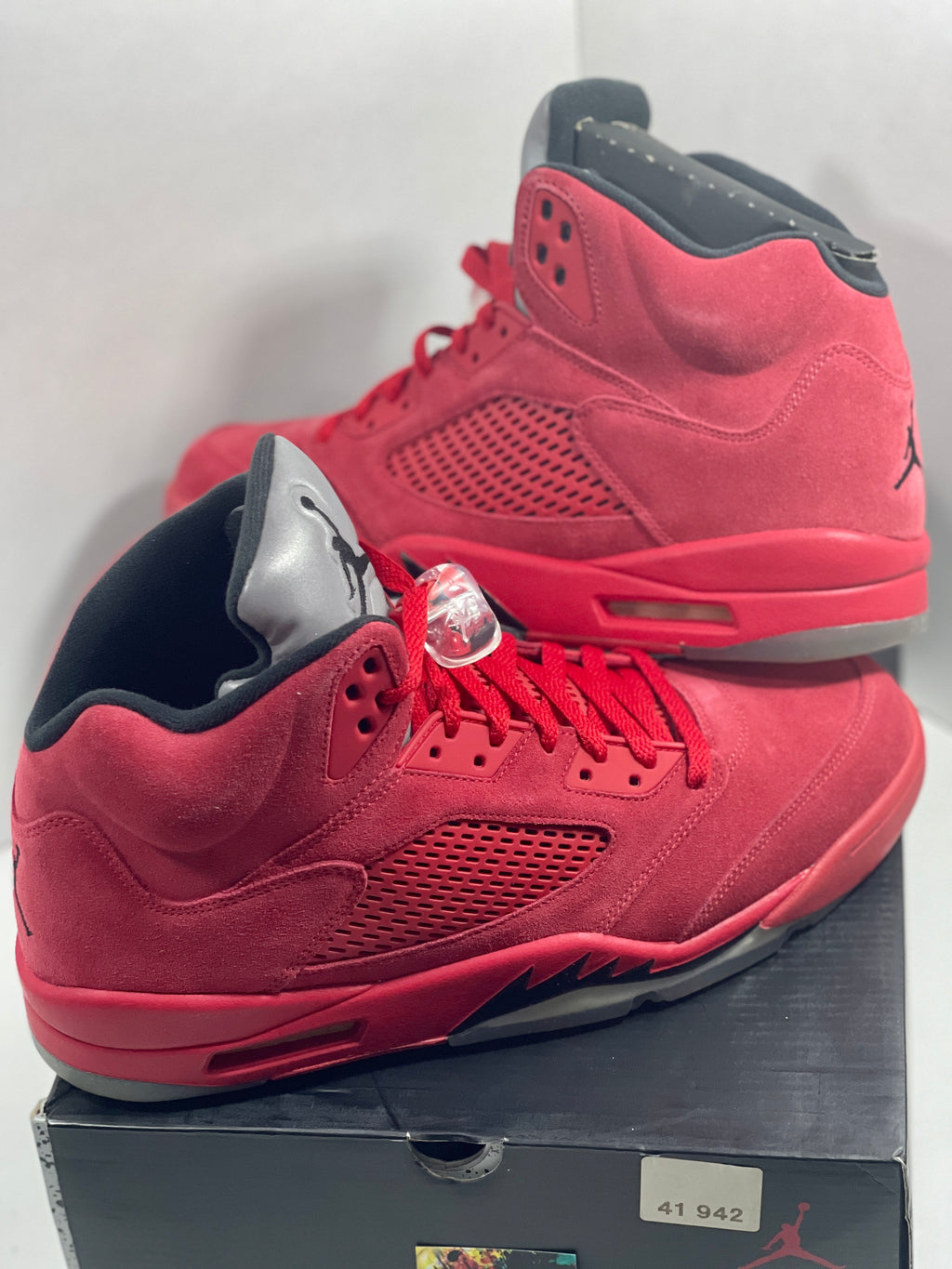 NEW SIZE 12 MENS - AIR JORDAN 5 RETRO "RED SUEDE" 2017