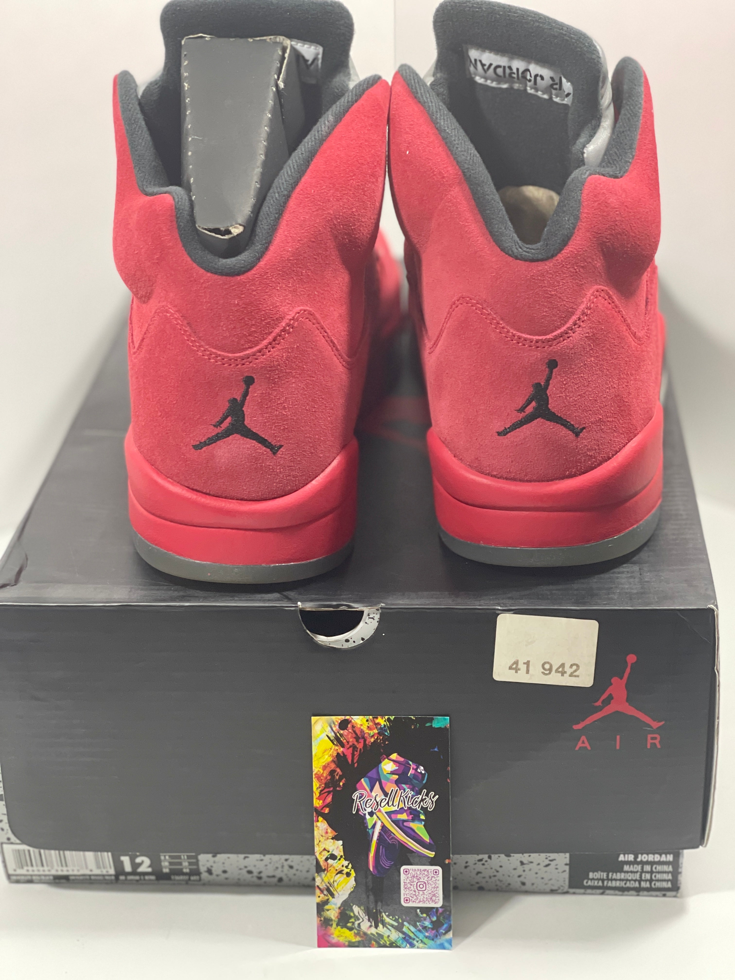 NEW SIZE 12 MENS - AIR JORDAN 5 RETRO "RED SUEDE" 2017