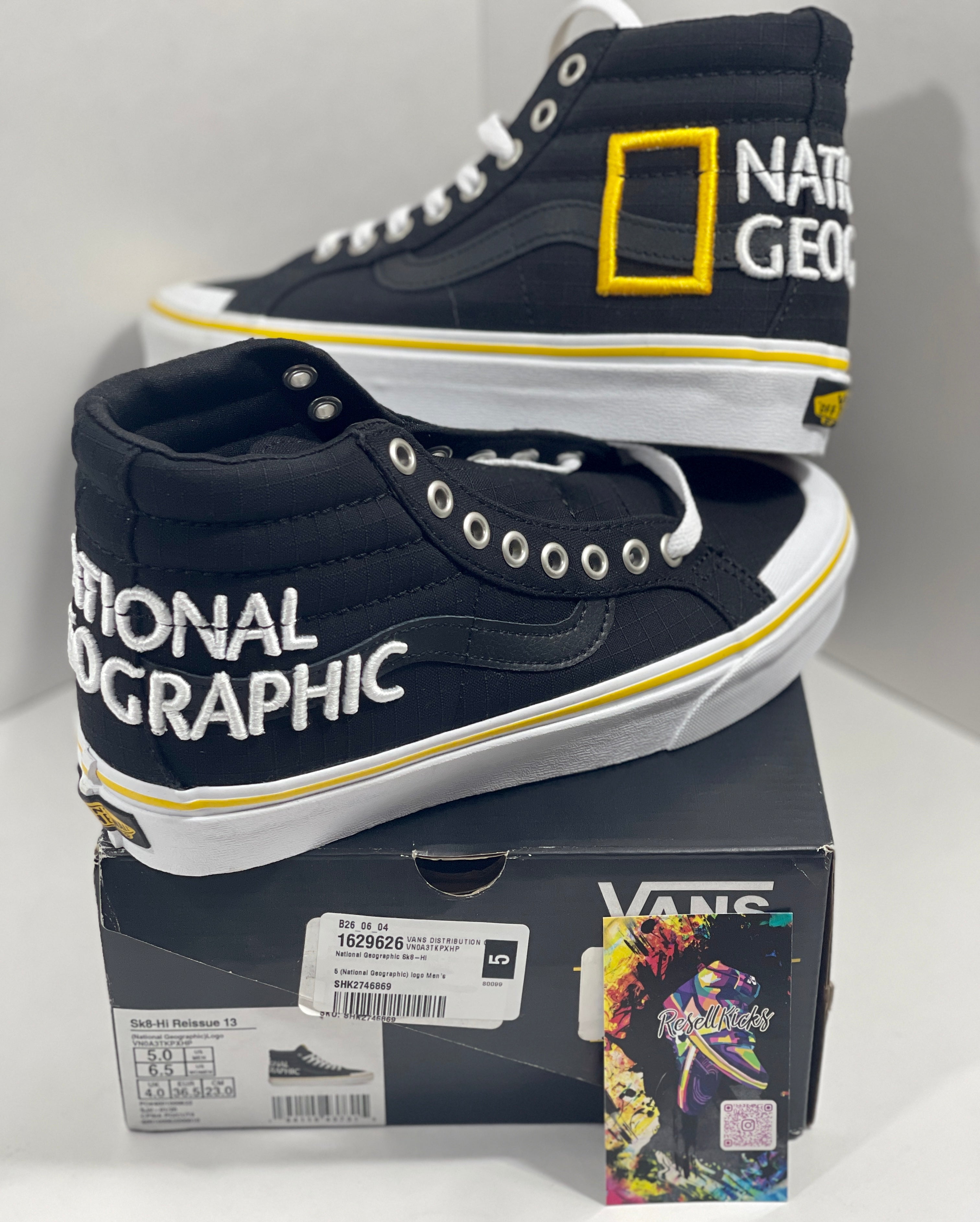 NEW SIZE 5 MENS - VANS SK8-HI "NATIONAL GEOGRAPHICS" 2020