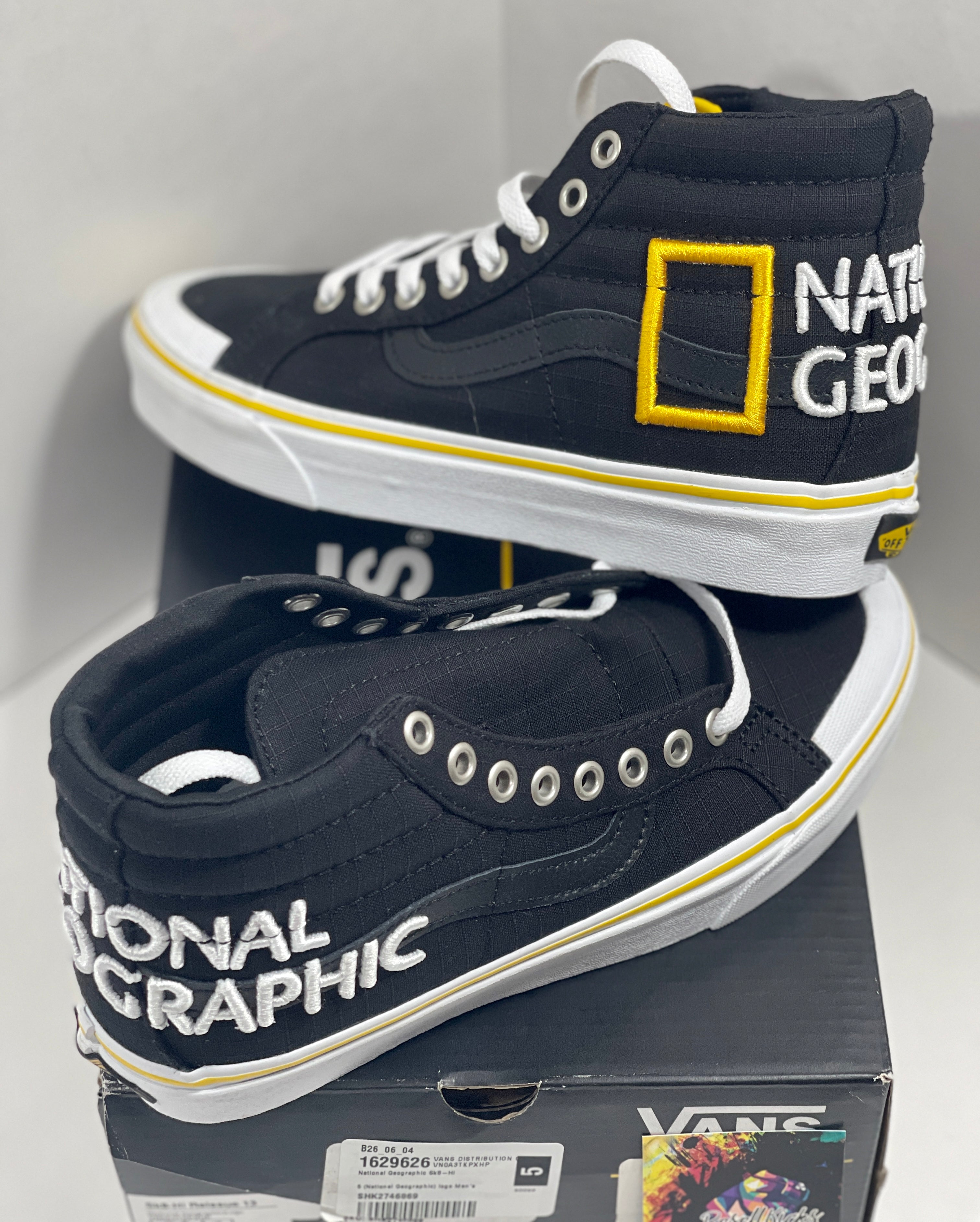 NEW SIZE 5 MENS - VANS SK8-HI "NATIONAL GEOGRAPHICS" 2020
