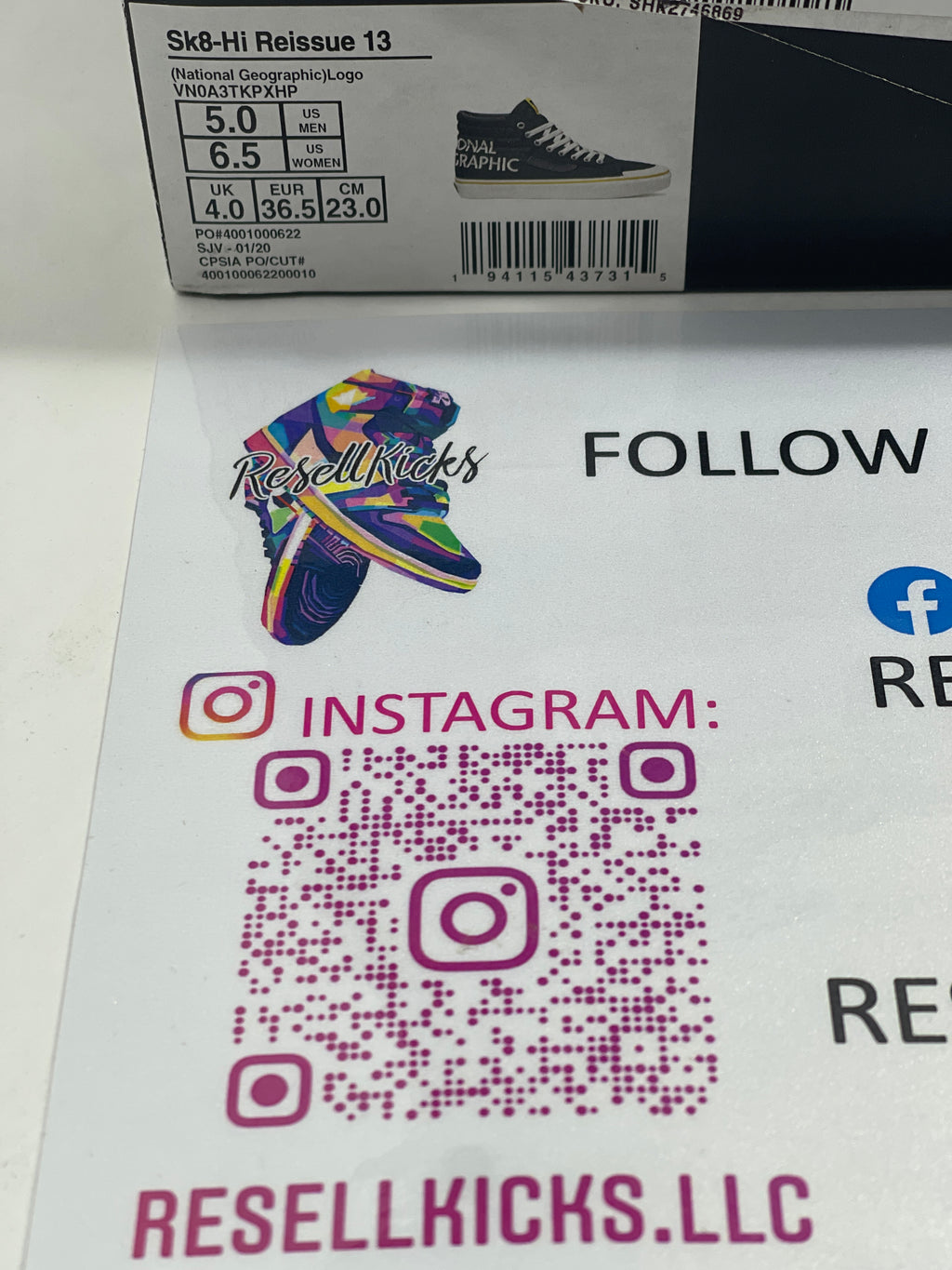 NEW SIZE 5 MENS - VANS SK8-HI "NATIONAL GEOGRAPHICS" 2020