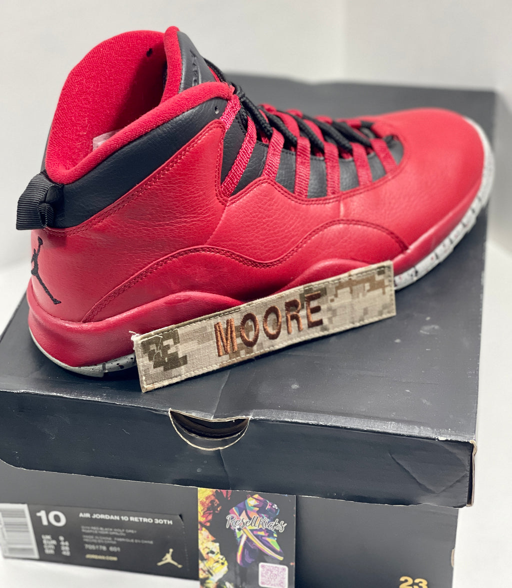 USED SIZE 10 MENS - AIR JORDAN 10 RETRO "BULLS OVER BROADWAY" 2015