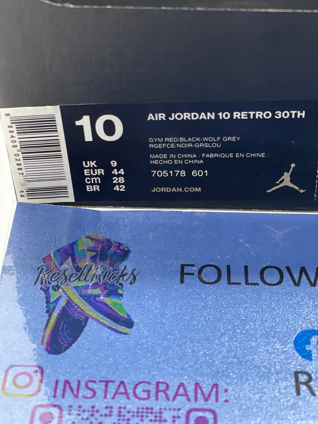 USED SIZE 10 MENS - AIR JORDAN 10 RETRO "BULLS OVER BROADWAY" 2015