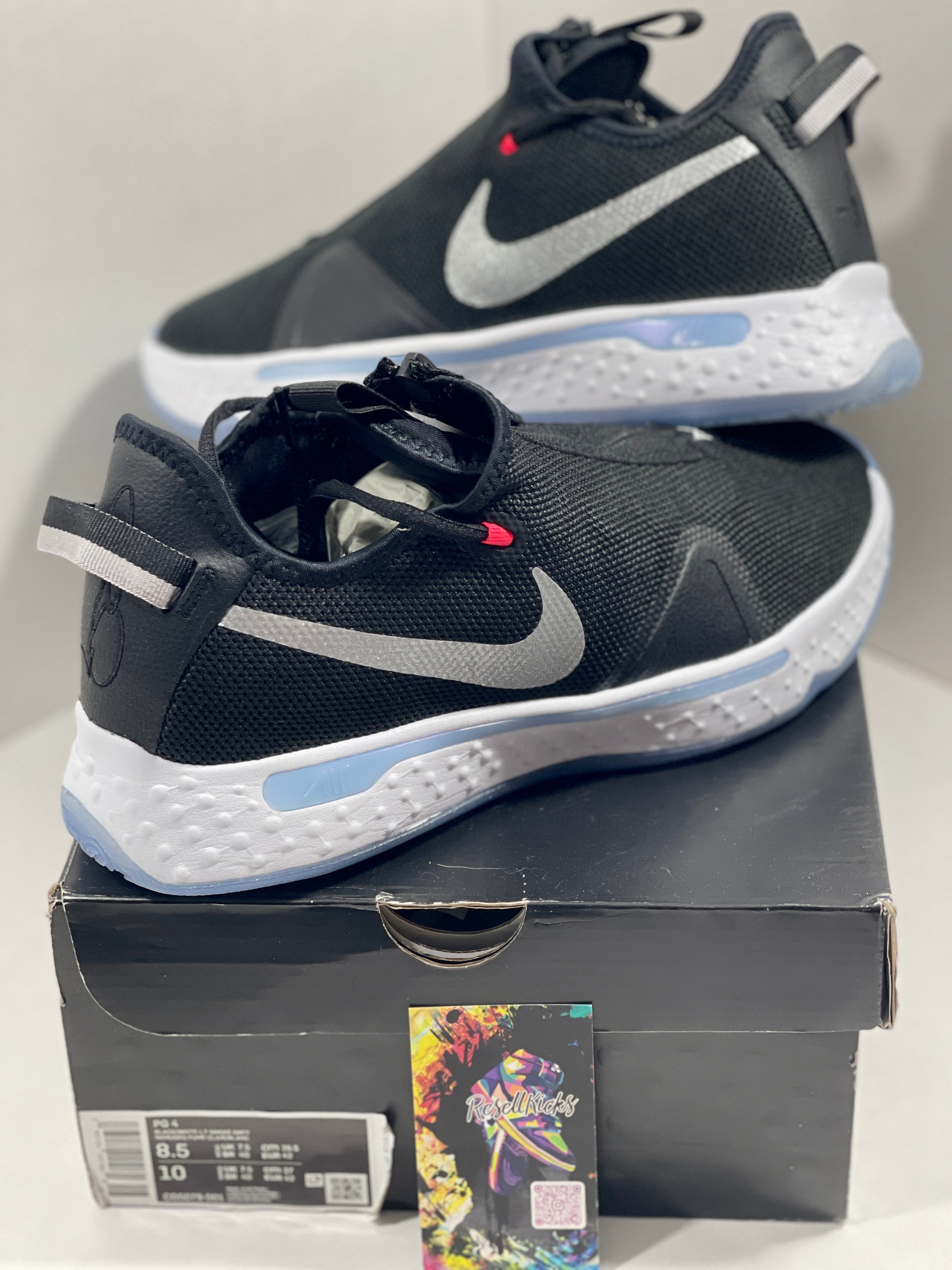 NEW SIZE 8.5 MENS - NIKE PAUL GEORGE 4 "BLACK LIGHT SMOKE GREY" 2020