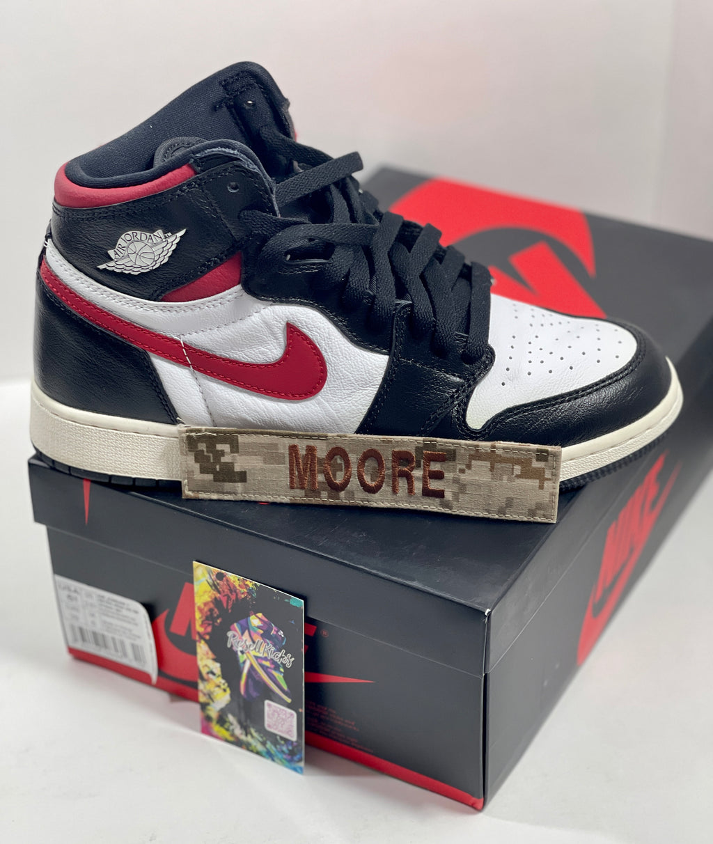 USED SIZE 6.5 YOUTH - AIR JORDAN 1 RETRO HIGH "BLACK GYM RED" 2019 (GS)
