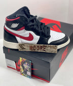USED SIZE 6.5 YOUTH - AIR JORDAN 1 RETRO HIGH "BLACK GYM RED" 2019 (GS)