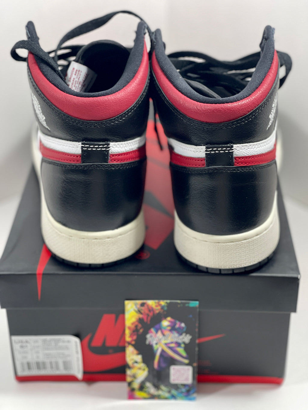 USED SIZE 6.5 YOUTH - AIR JORDAN 1 RETRO HIGH "BLACK GYM RED" 2019 (GS)