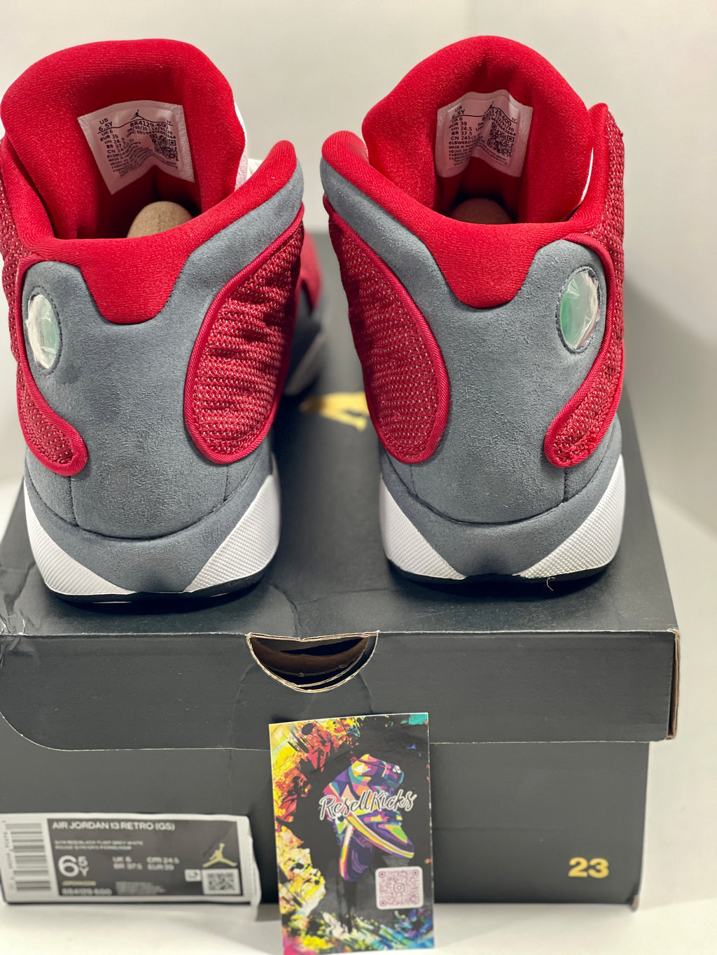 USED SIZE 6.5 YOUTH - AIR JORDAN 13 RETRO "RED FLINT" 2021 (GS)