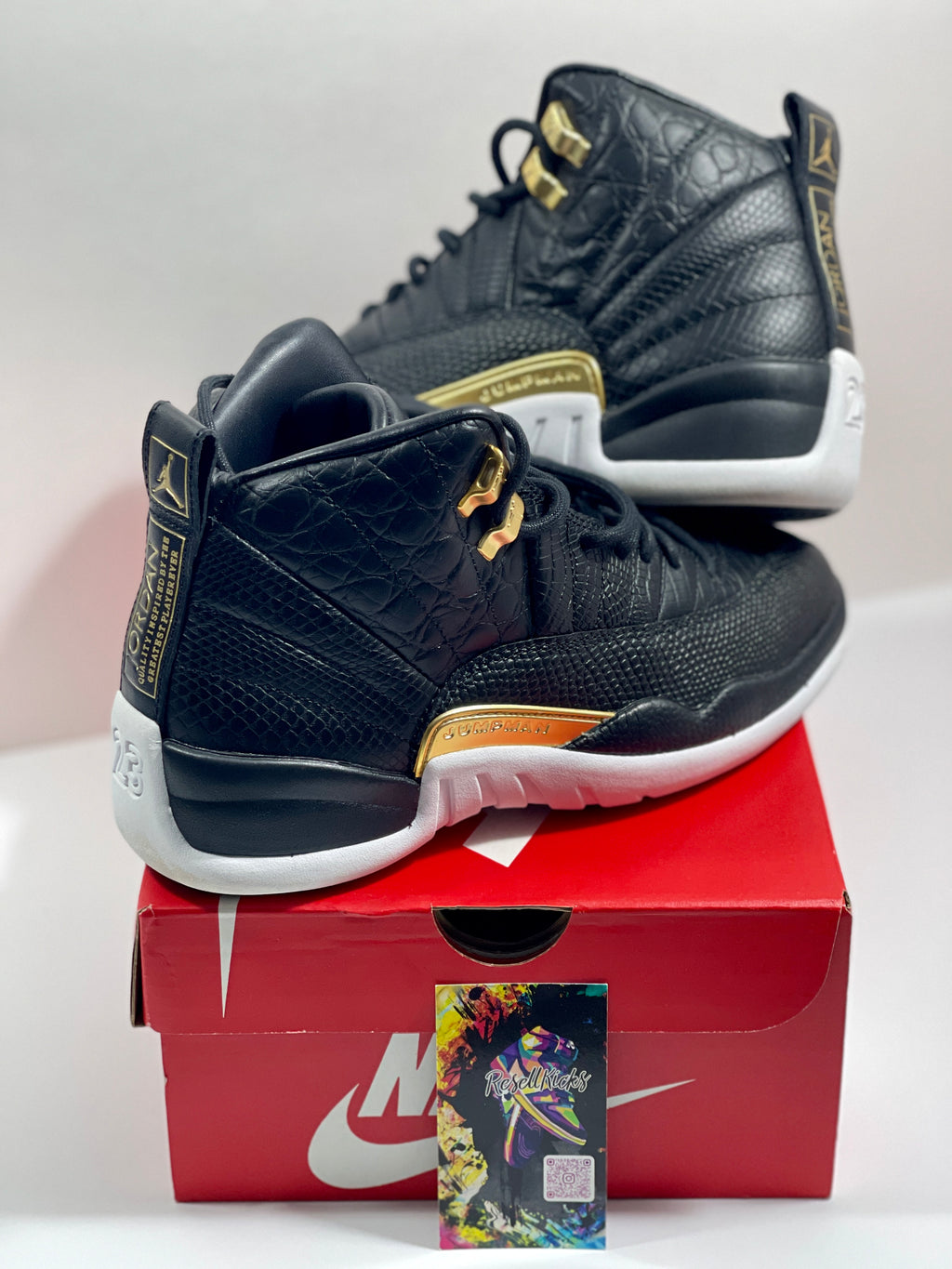 USED SIZE 8 WOMENS - AIR JORDAN 12 RETRO "REPTILE" 2019