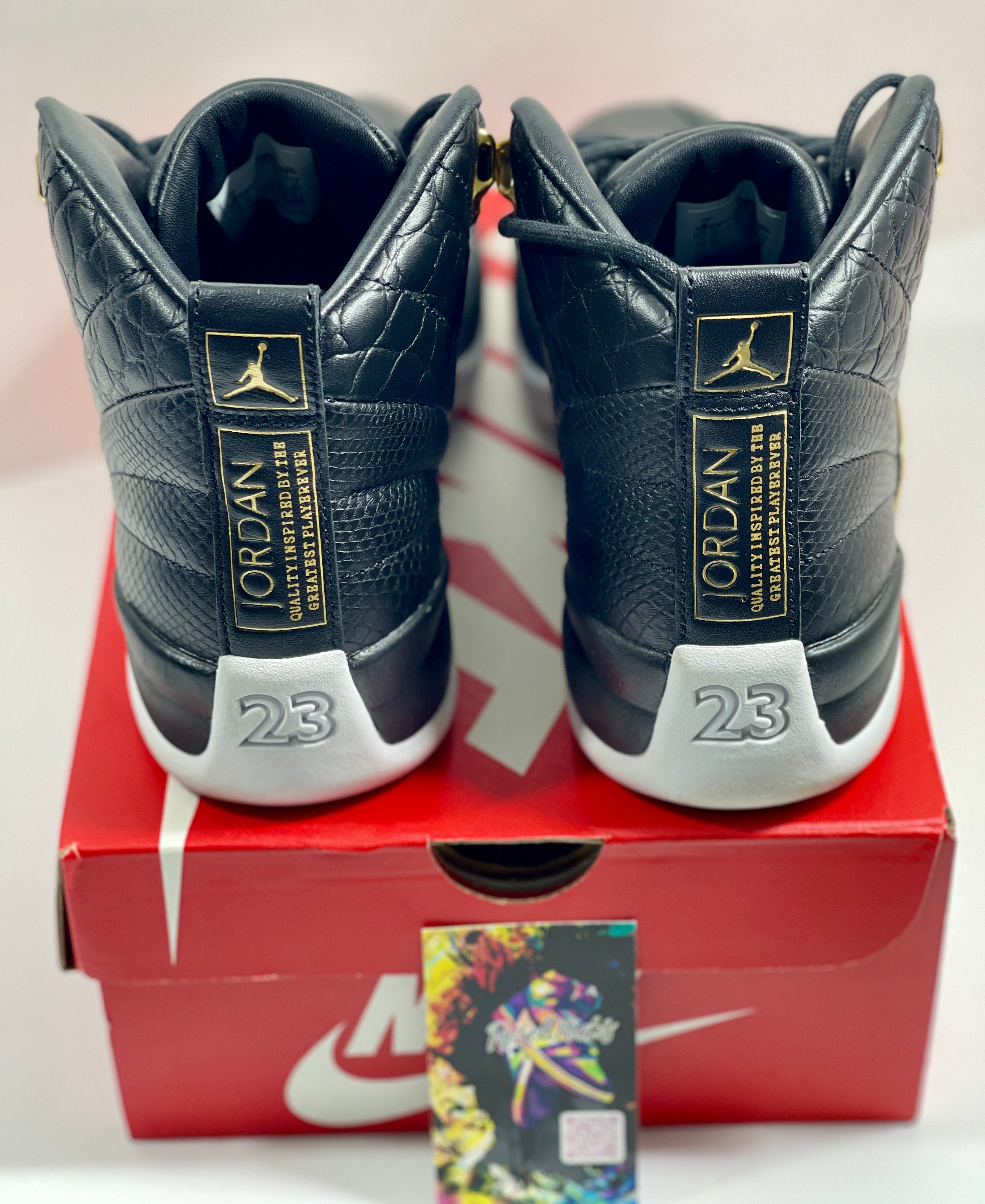 USED SIZE 8 WOMENS - AIR JORDAN 12 RETRO "REPTILE" 2019